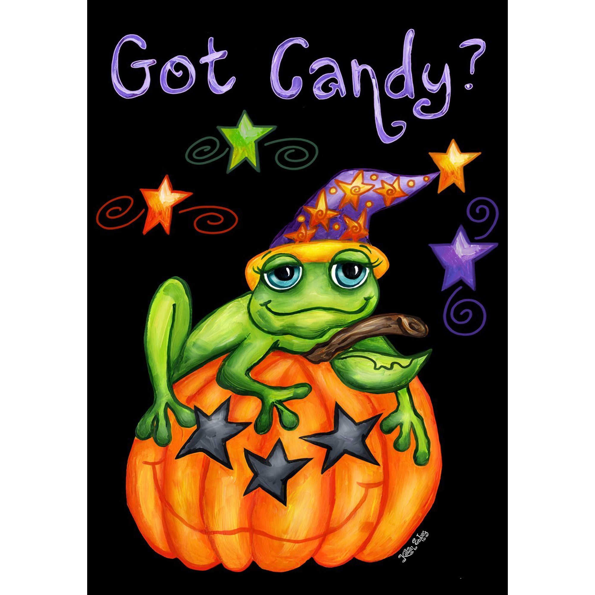 Toland Toad Candy Garden Flag