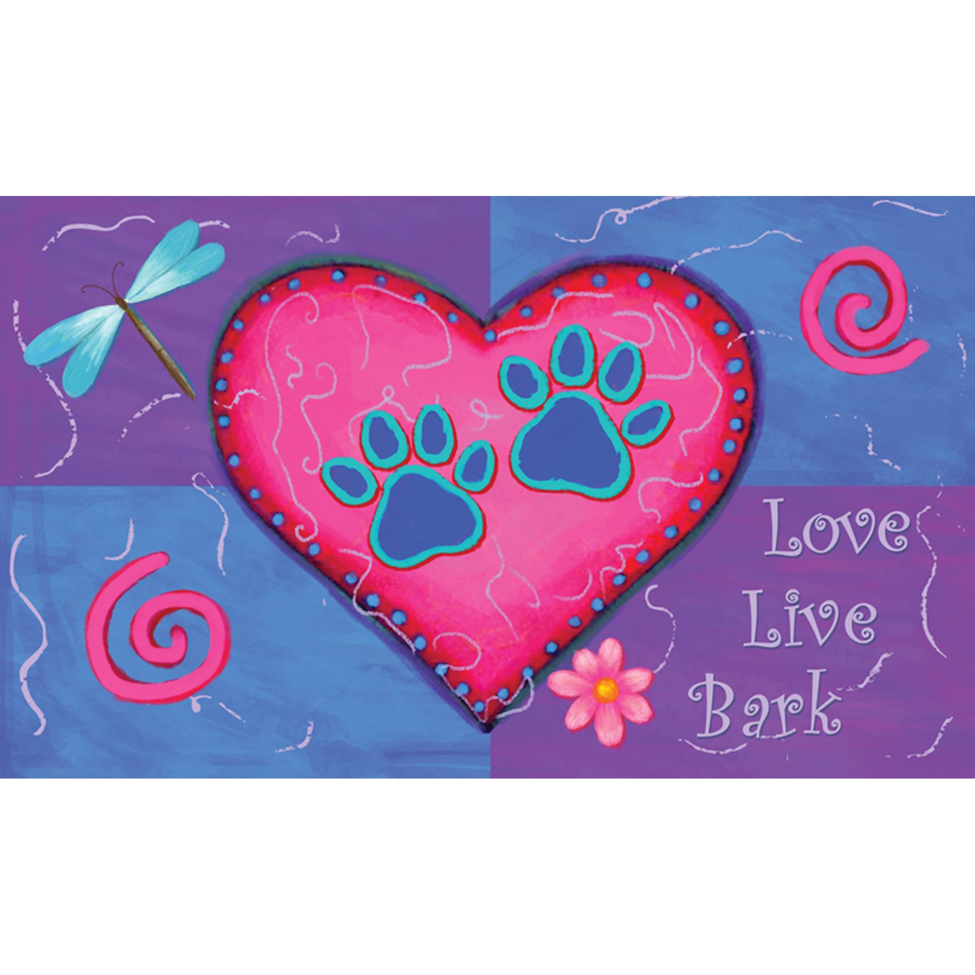 Toland Love Live Bark Door Mat