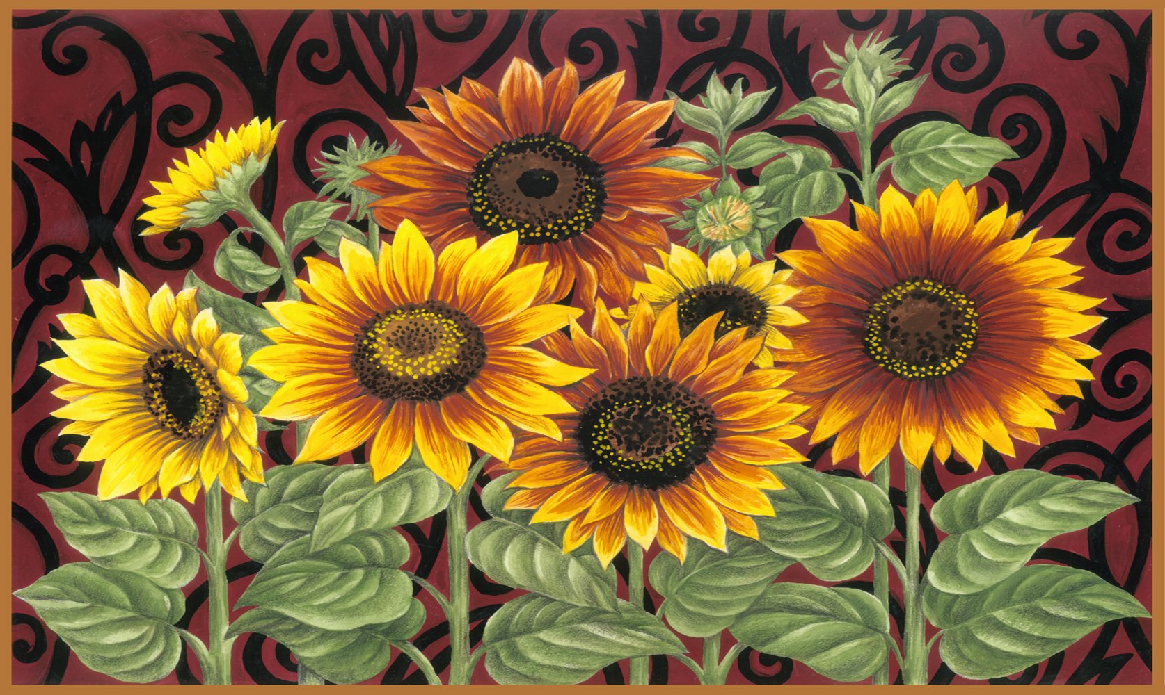 Toland Sunflower Medley Door Mat