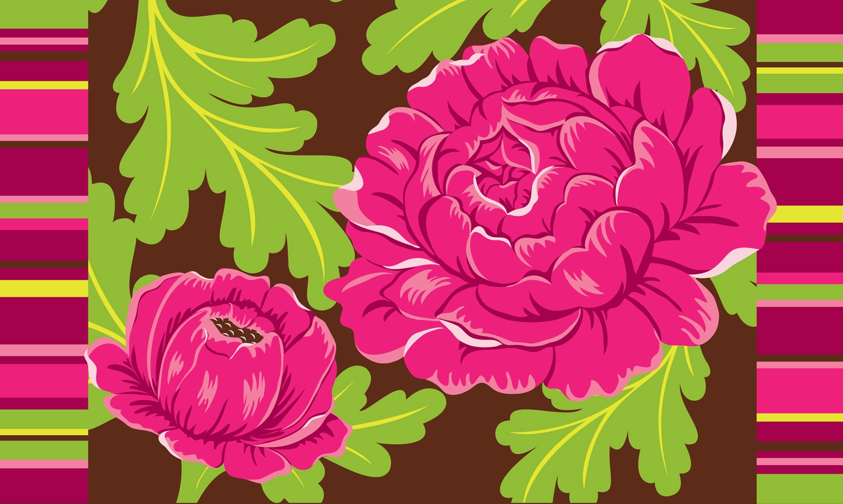 Toland Pink Cabbage Rose Doormat - 18 X 30 Inch