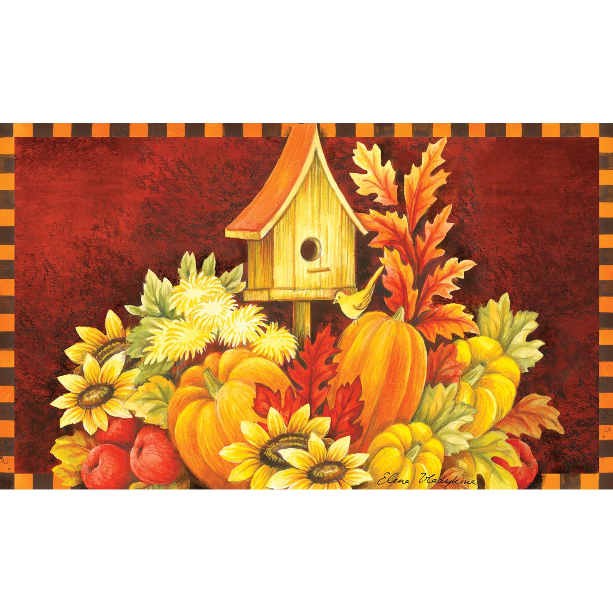 Toland Fall Birdhouse Door Mat