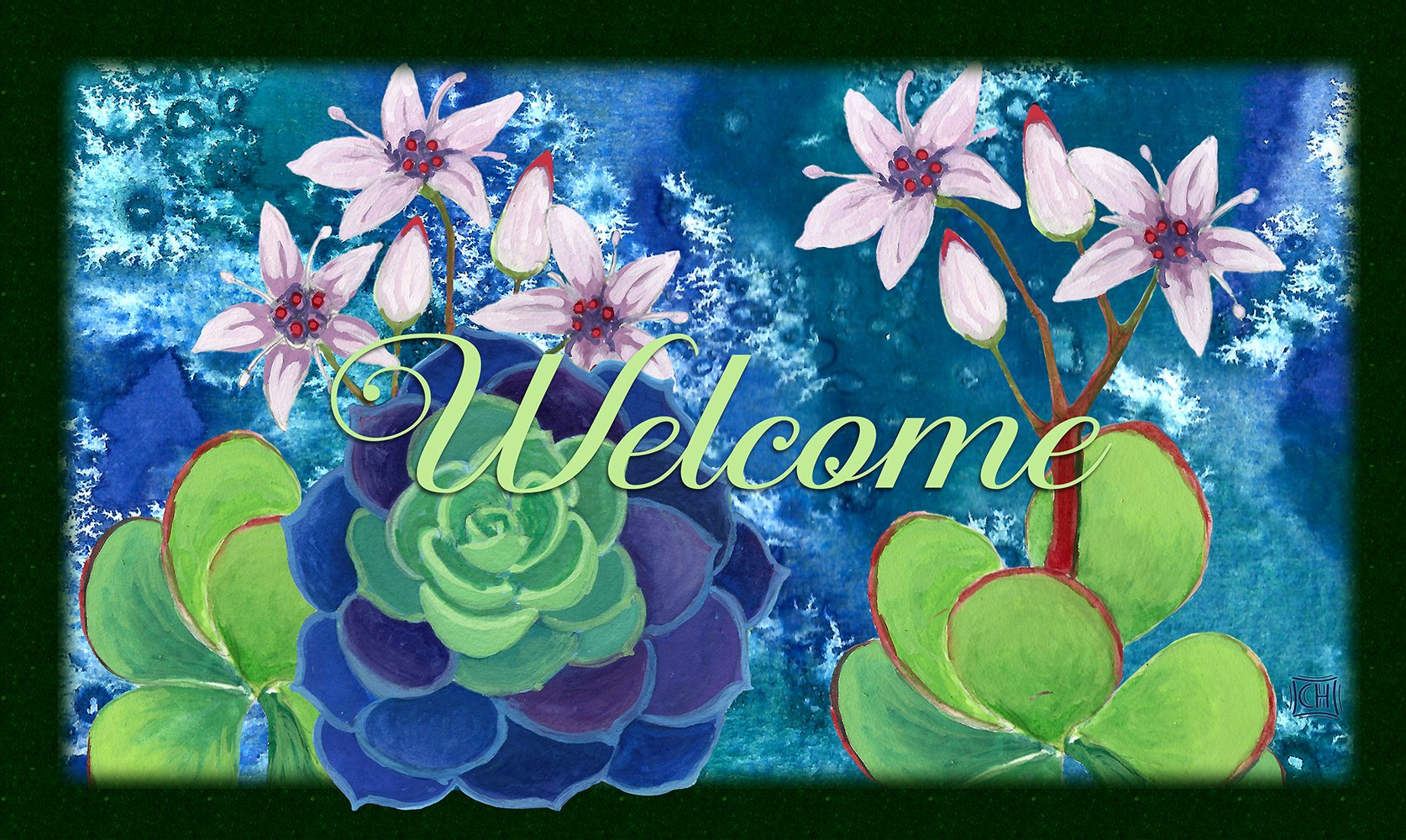 Toland Jade Welcome Door Mat - 18 X 30 Inch