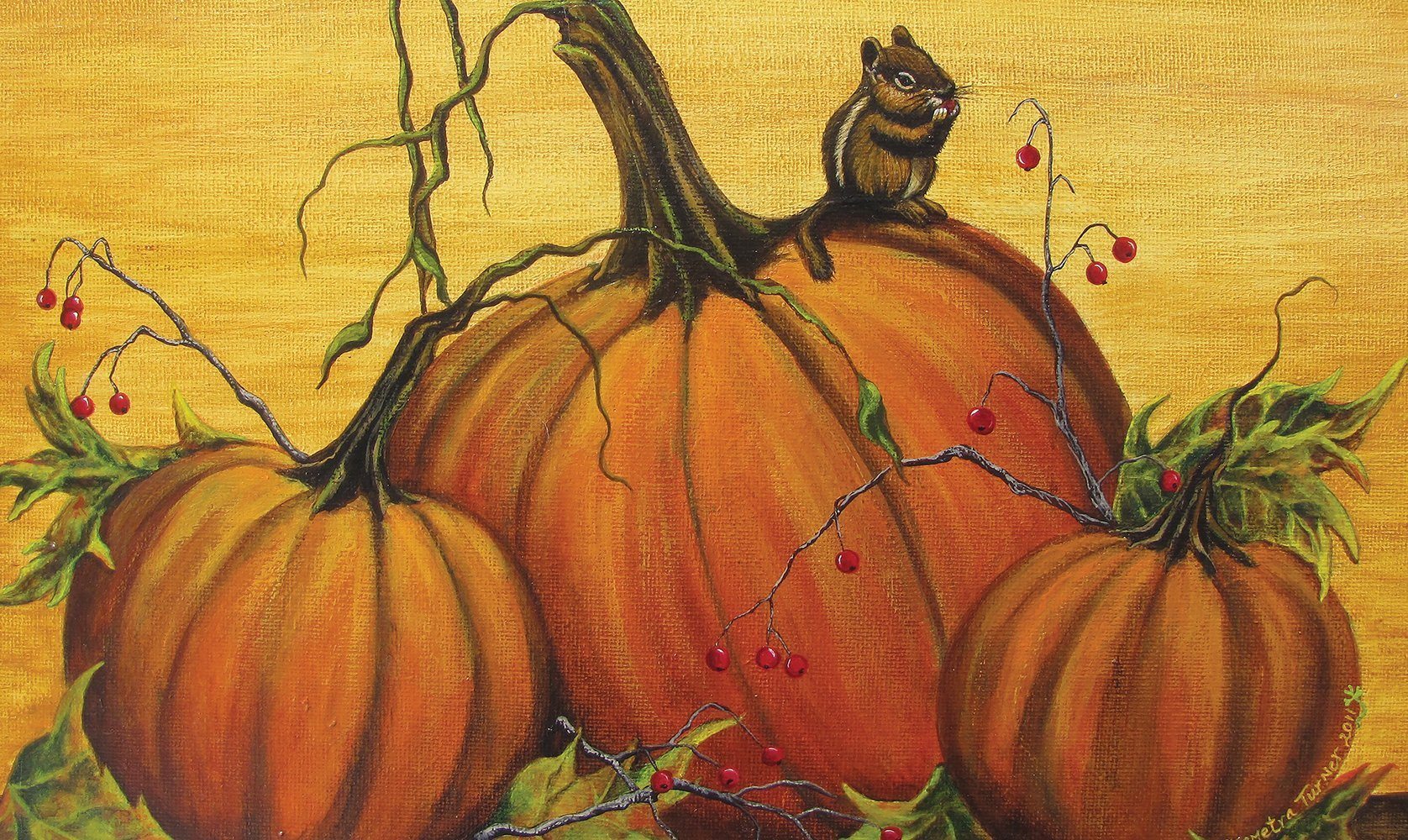 Toland Pumpkin Portrait Door Mat