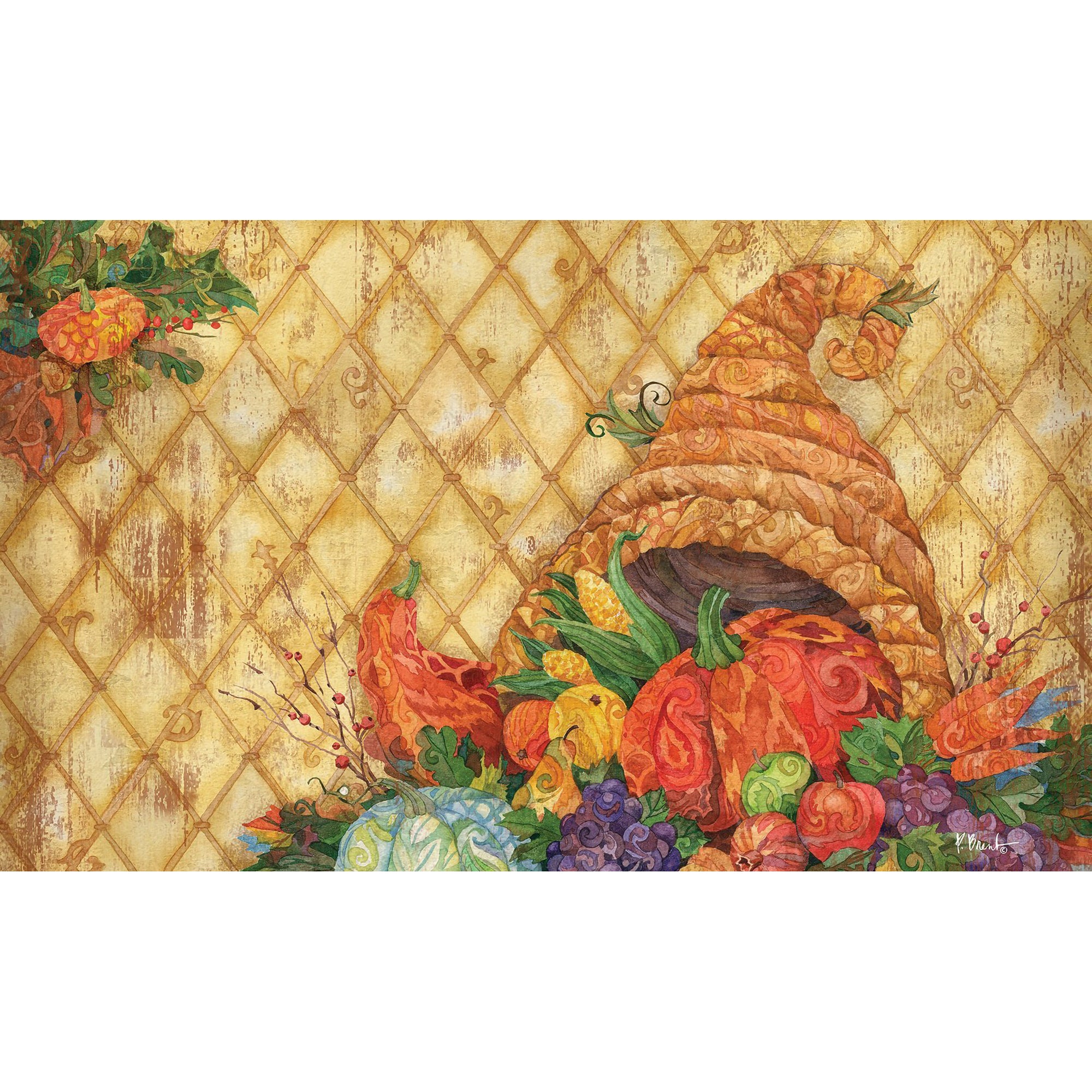 Toland Boho Cornucopia Door Mat