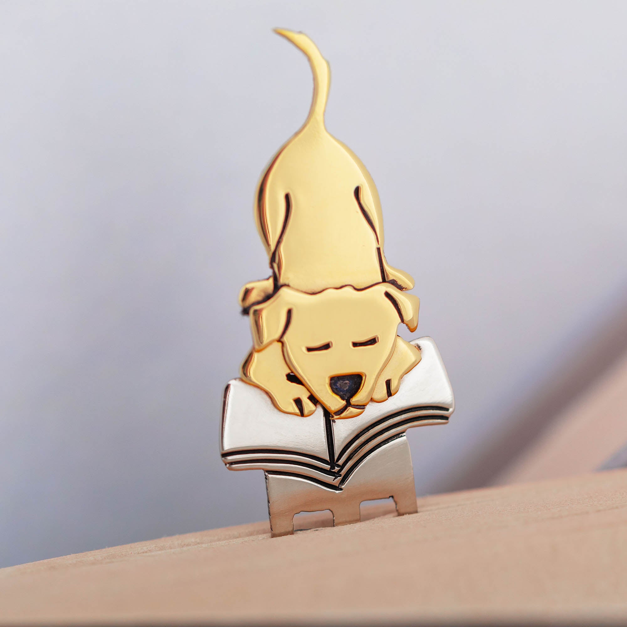 Pet Book Lover Mixed Metal Bookmark - Dog