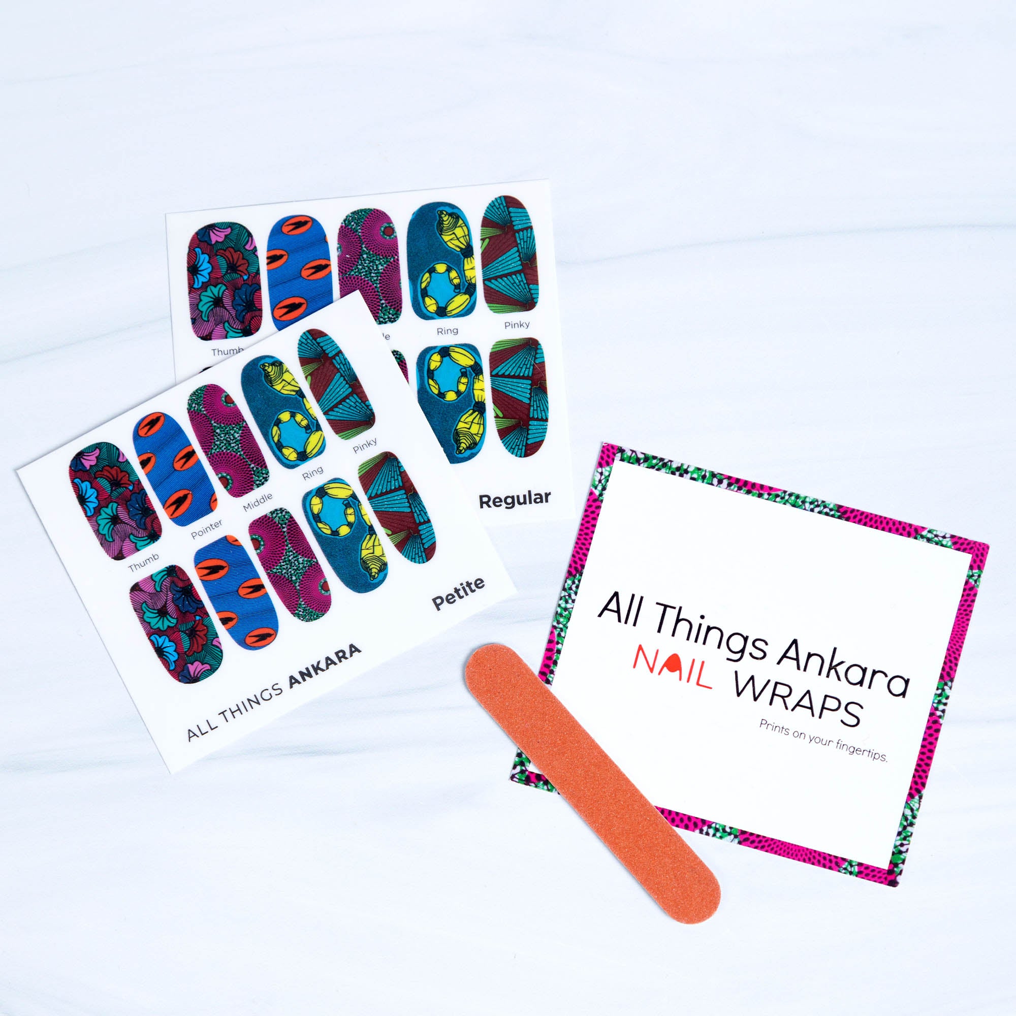 African Print Nail Wraps - Iziegbe