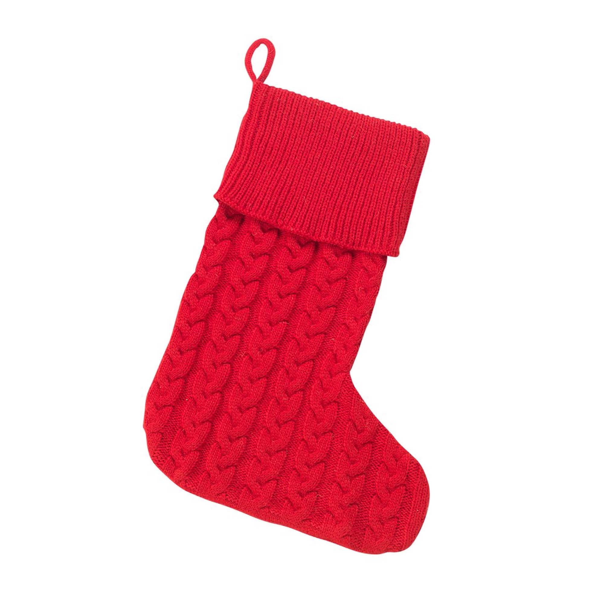 VIV&LOU Red Cable Knit Stocking The Animal Rescue Site