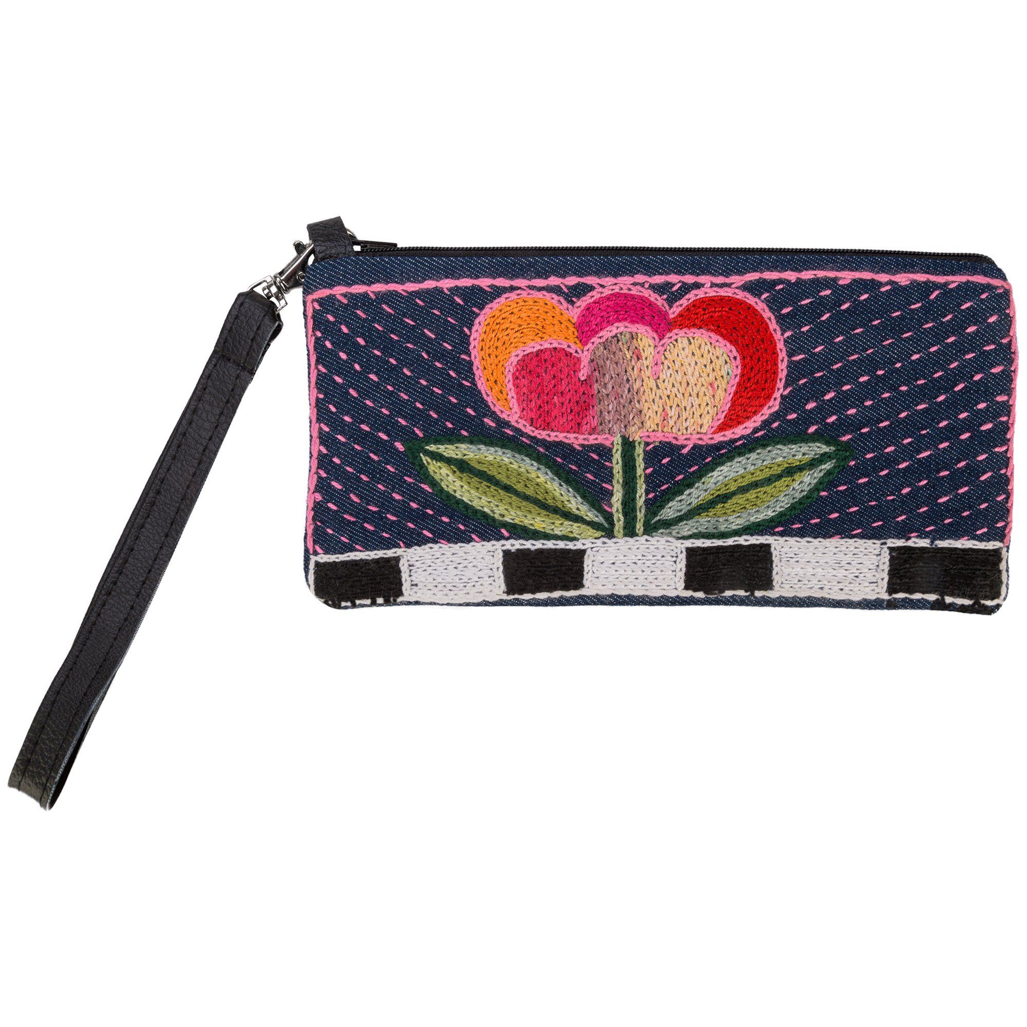 Amarasti Embroidered Wristlet - Flower