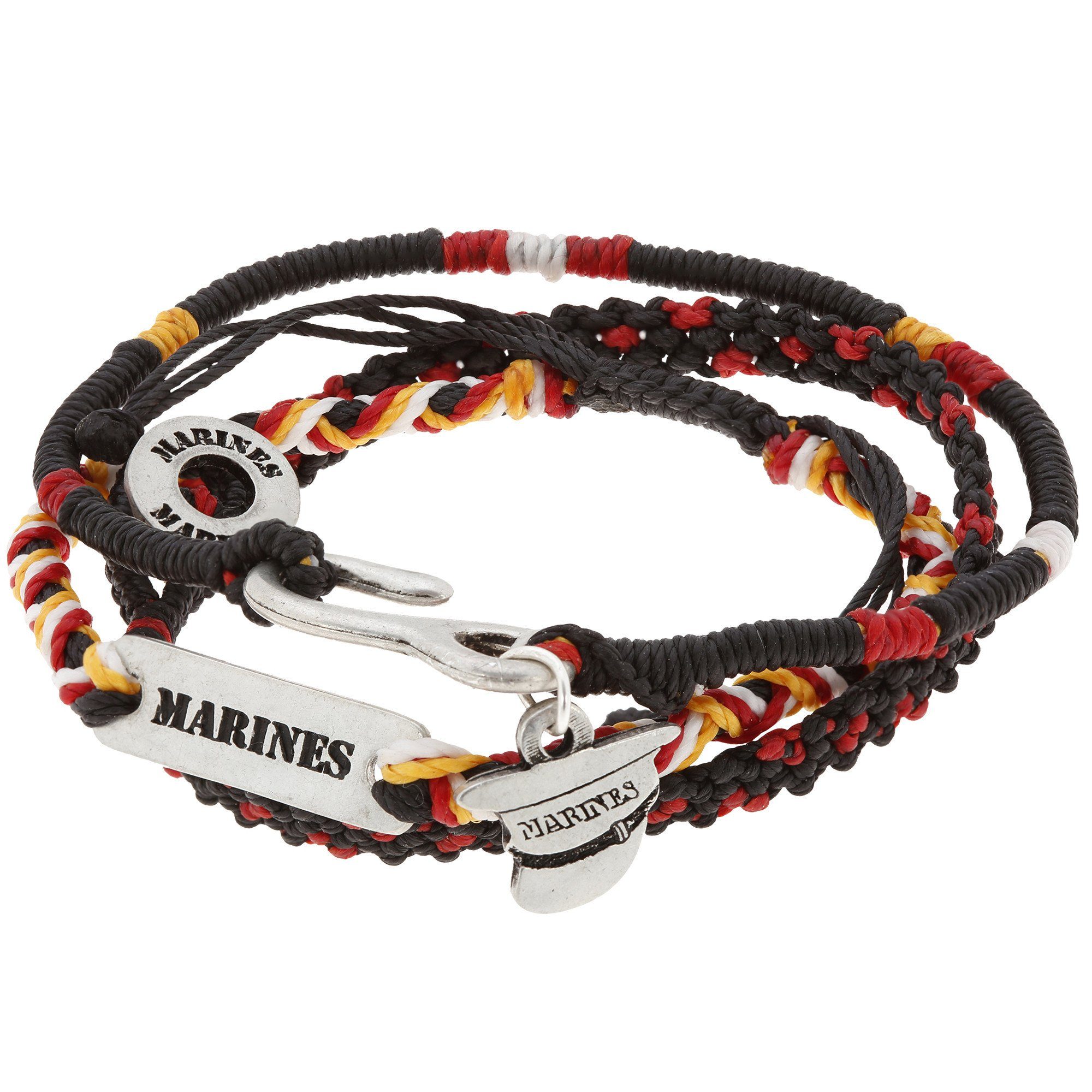 Military Hat Woven Bracelet Trio - Marines