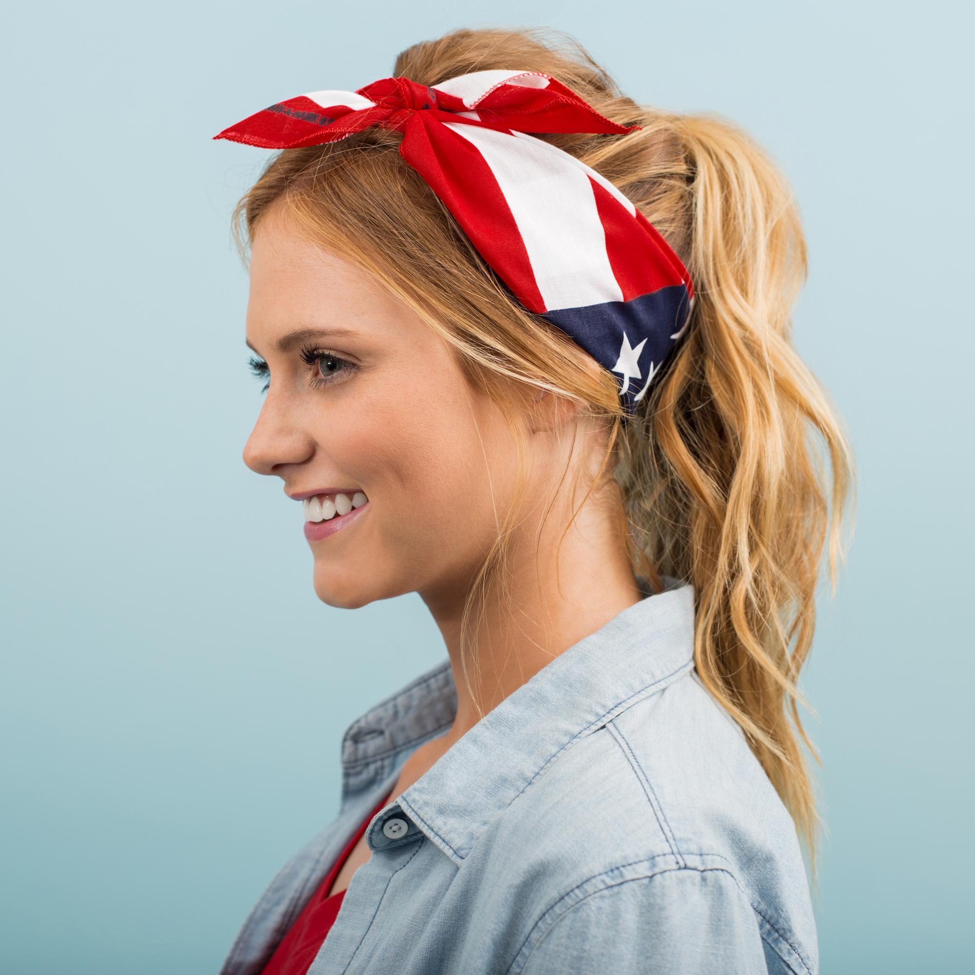 American Flag Bandana - Waving Flags