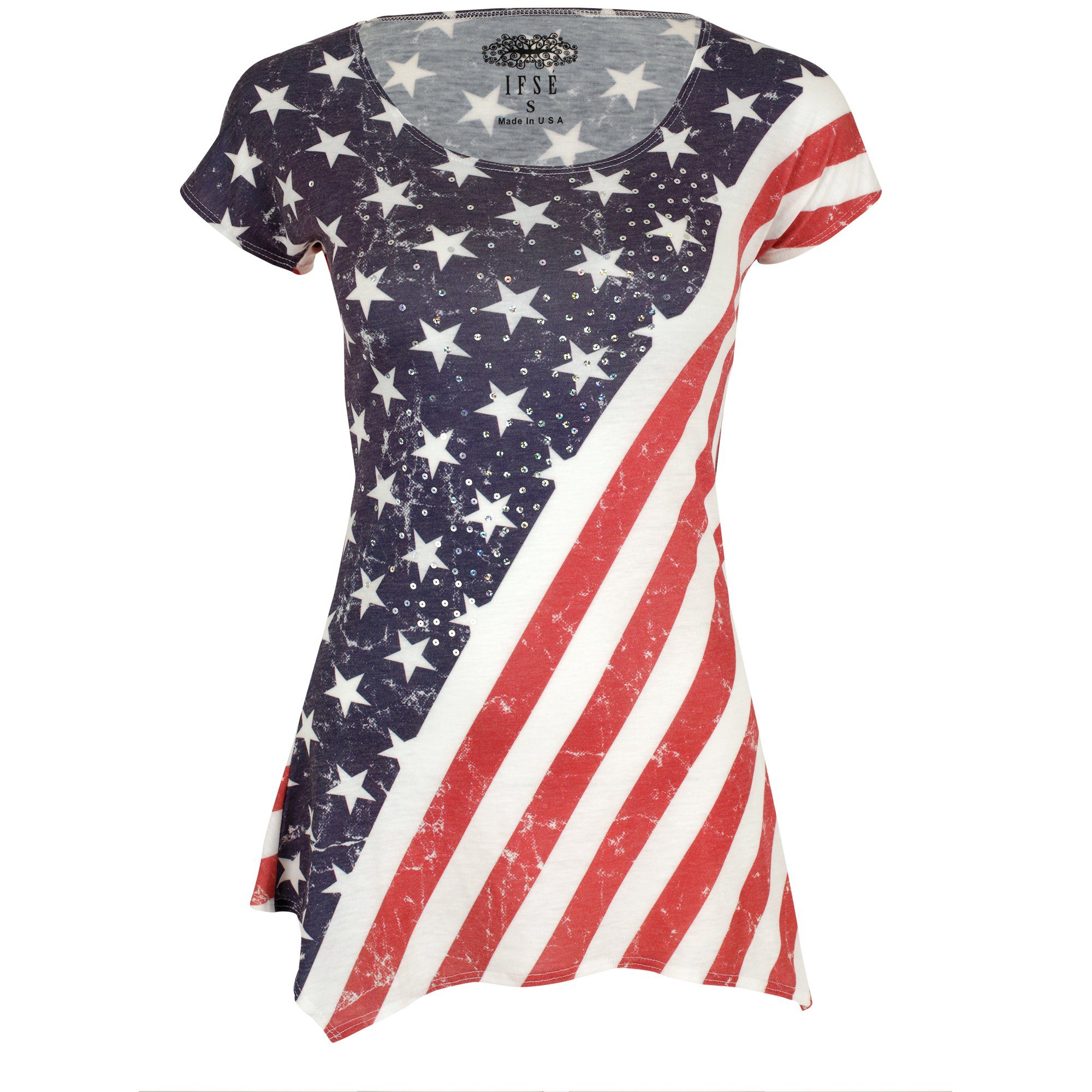 American Flag Sequin Tee – The Veterans Site