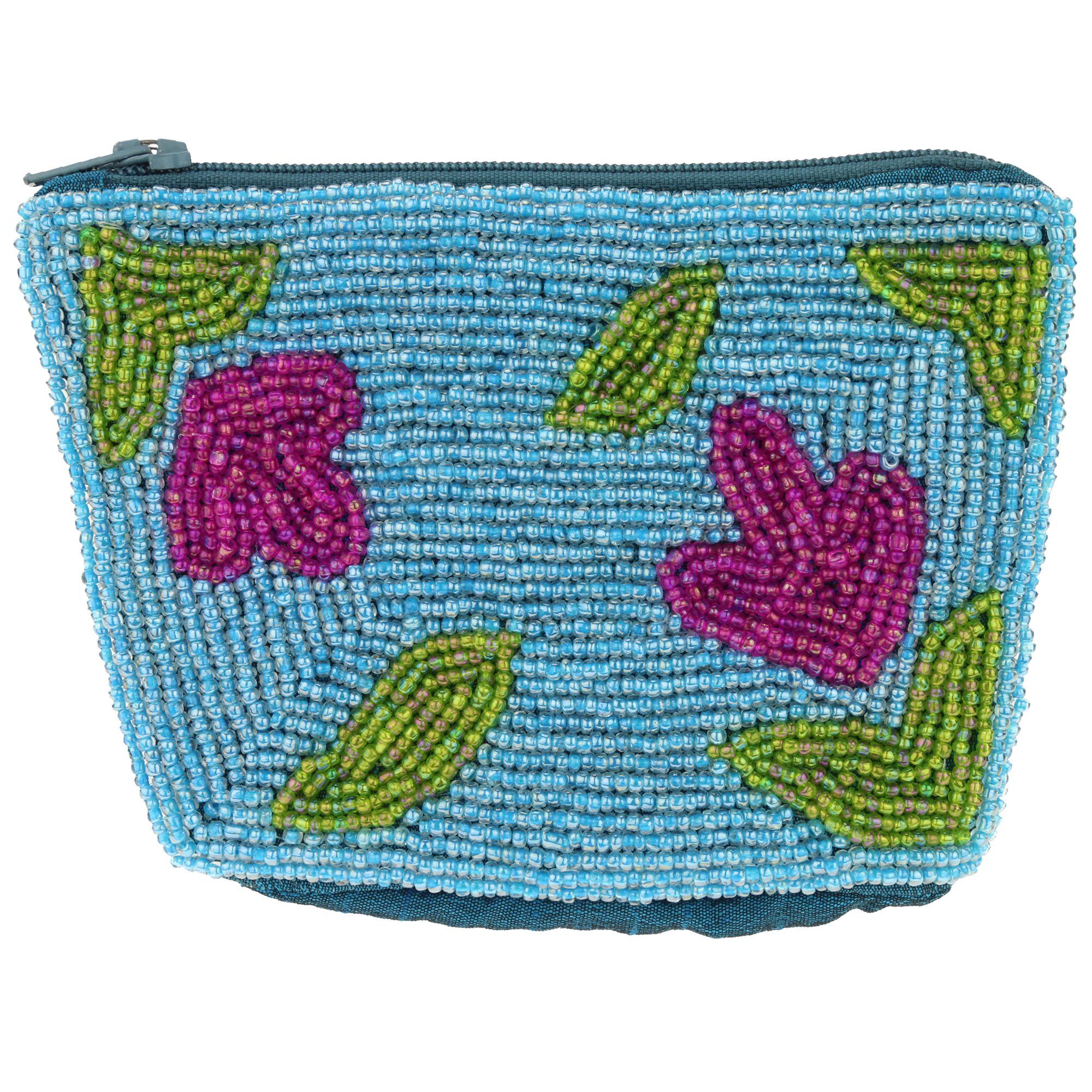 Art Smart Beaded Pouch - Floral