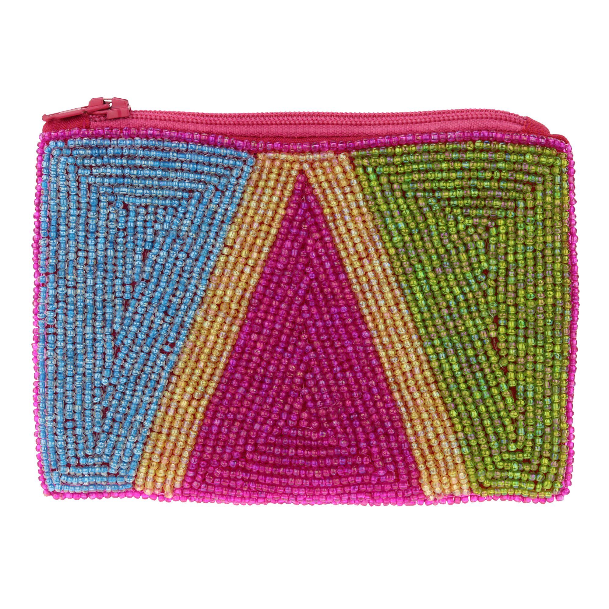 Art Smart Beaded Pouch - Geometric