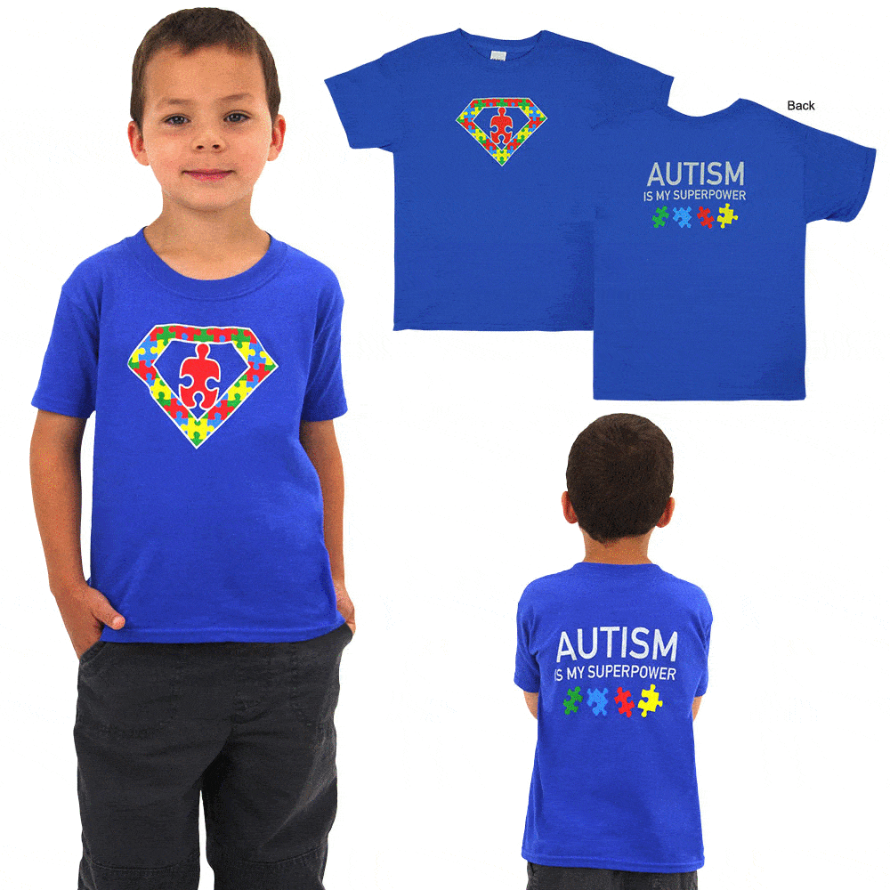 Autism Is My Superpower Youth T-Shirt - M