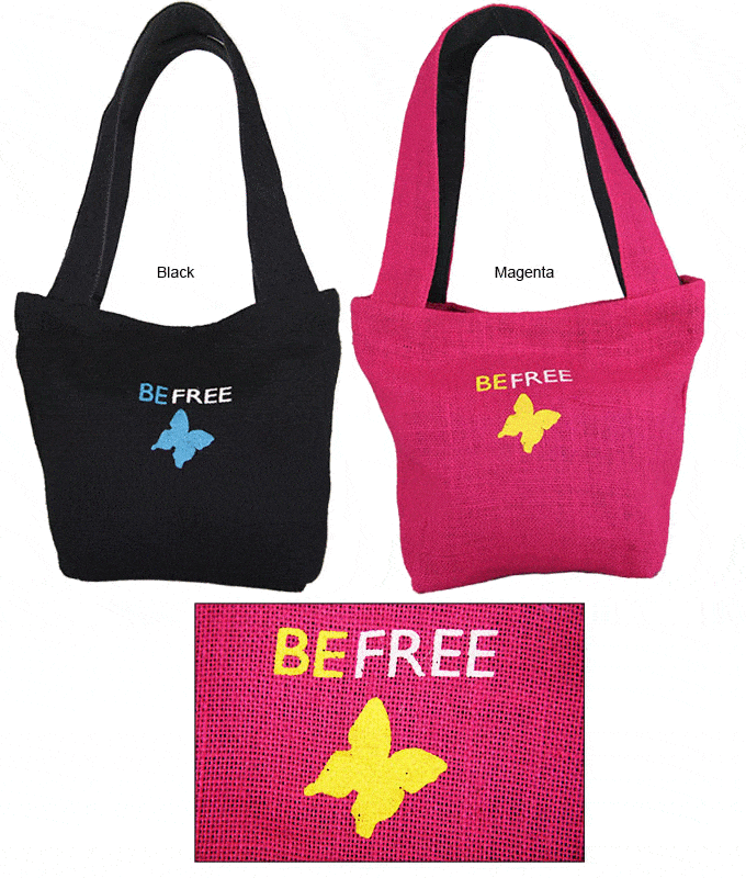 Be Free Butterfly Tote - Magenta