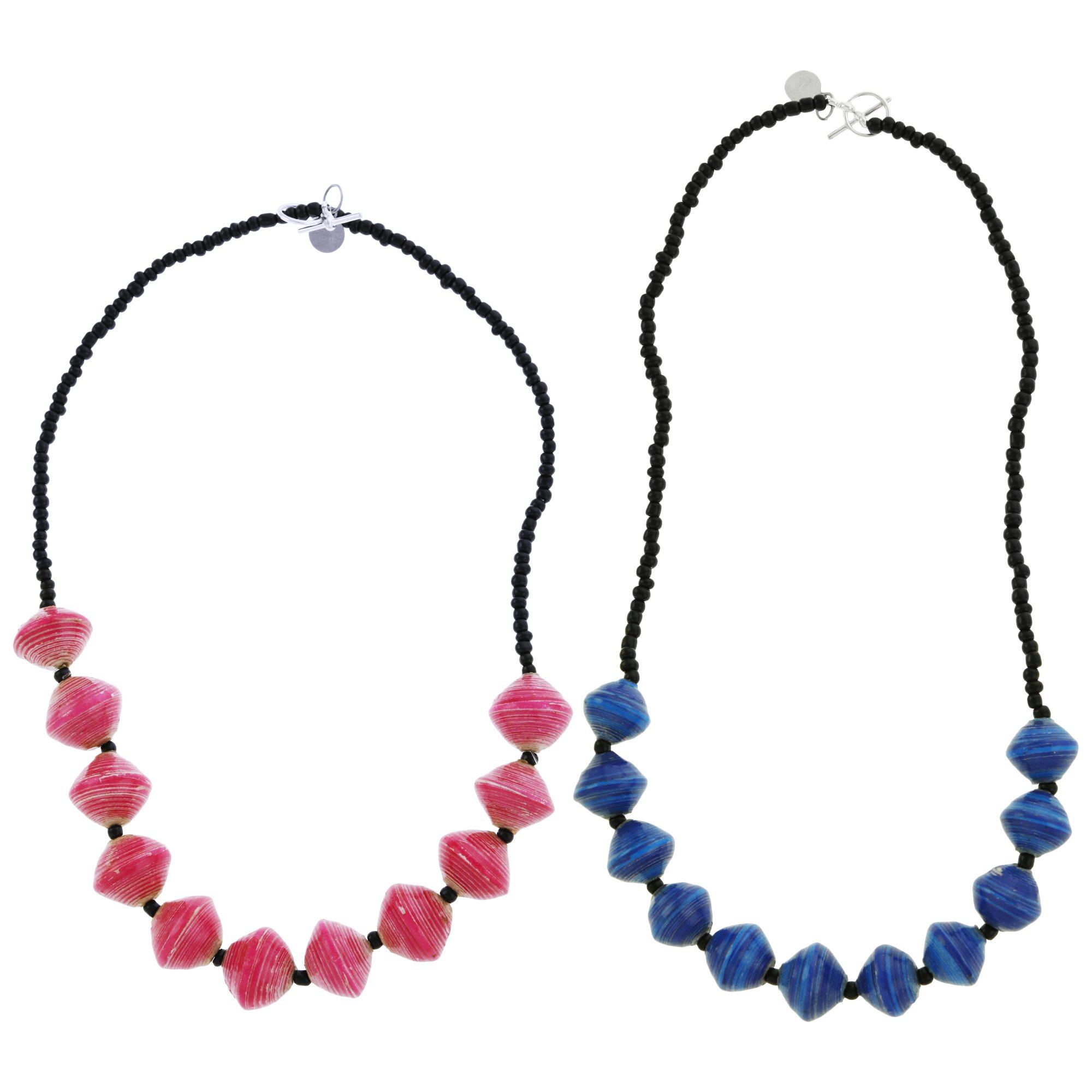 BeadforLife Asali Chunky Necklace - Blue