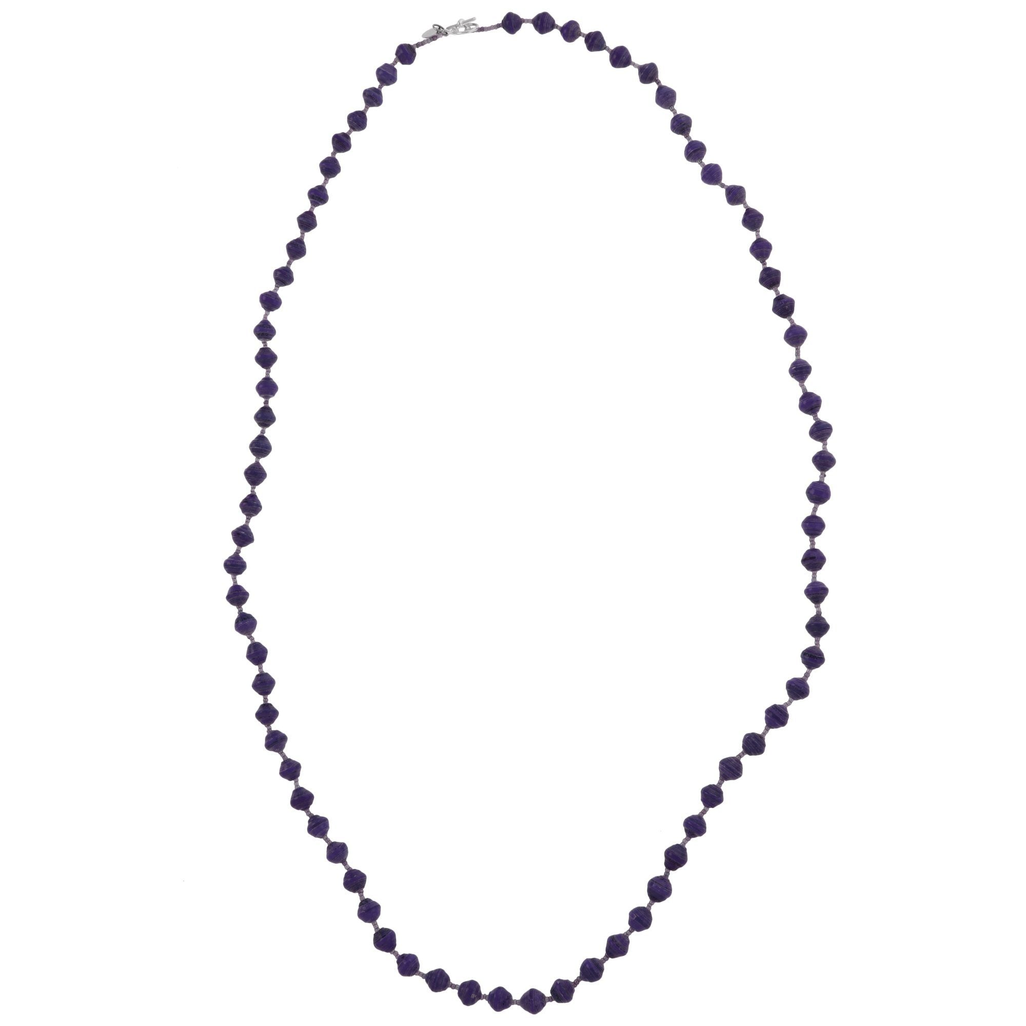 BeadforLife Sanyu Long Necklace - Purple
