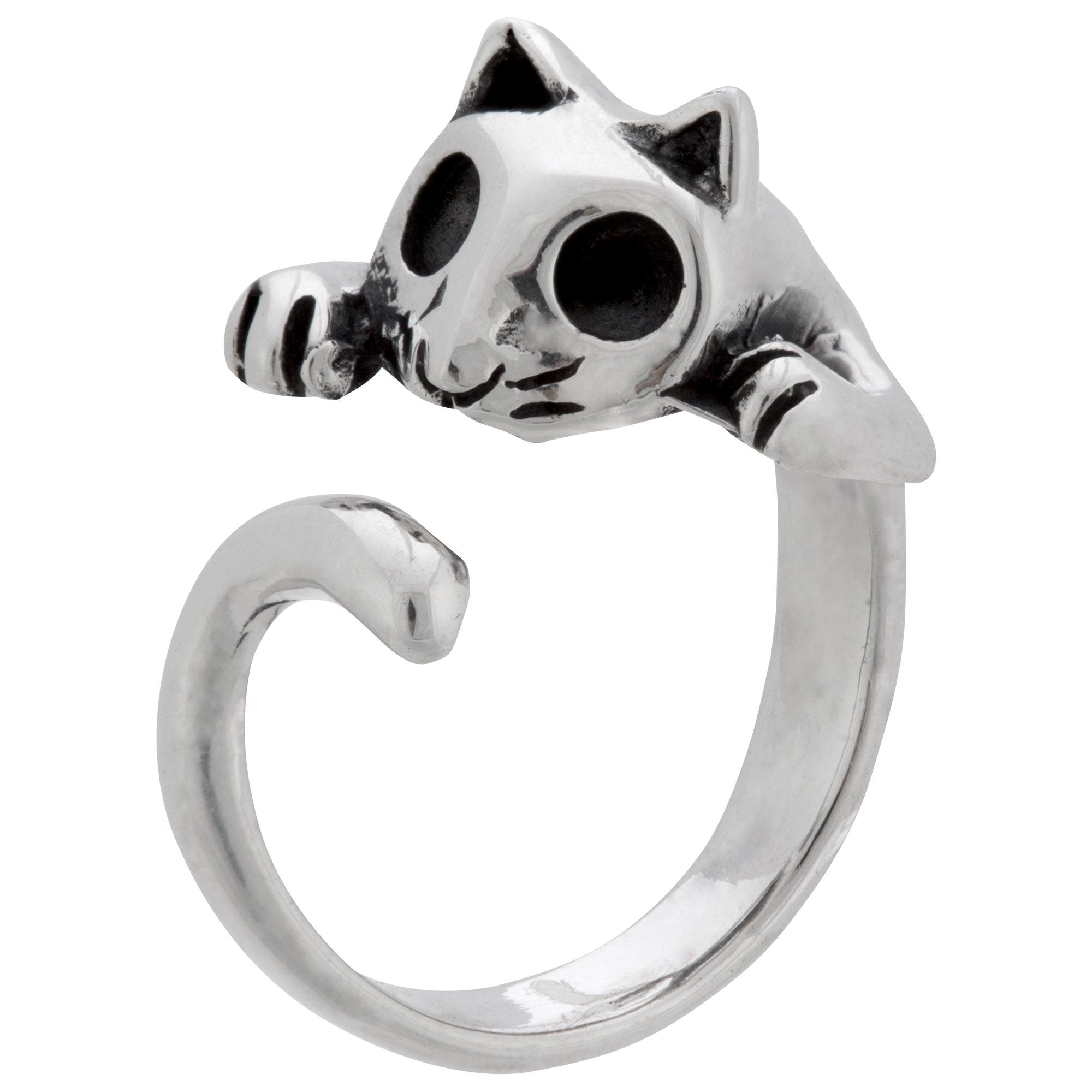 Cat Sterling Wrap Ring - 7