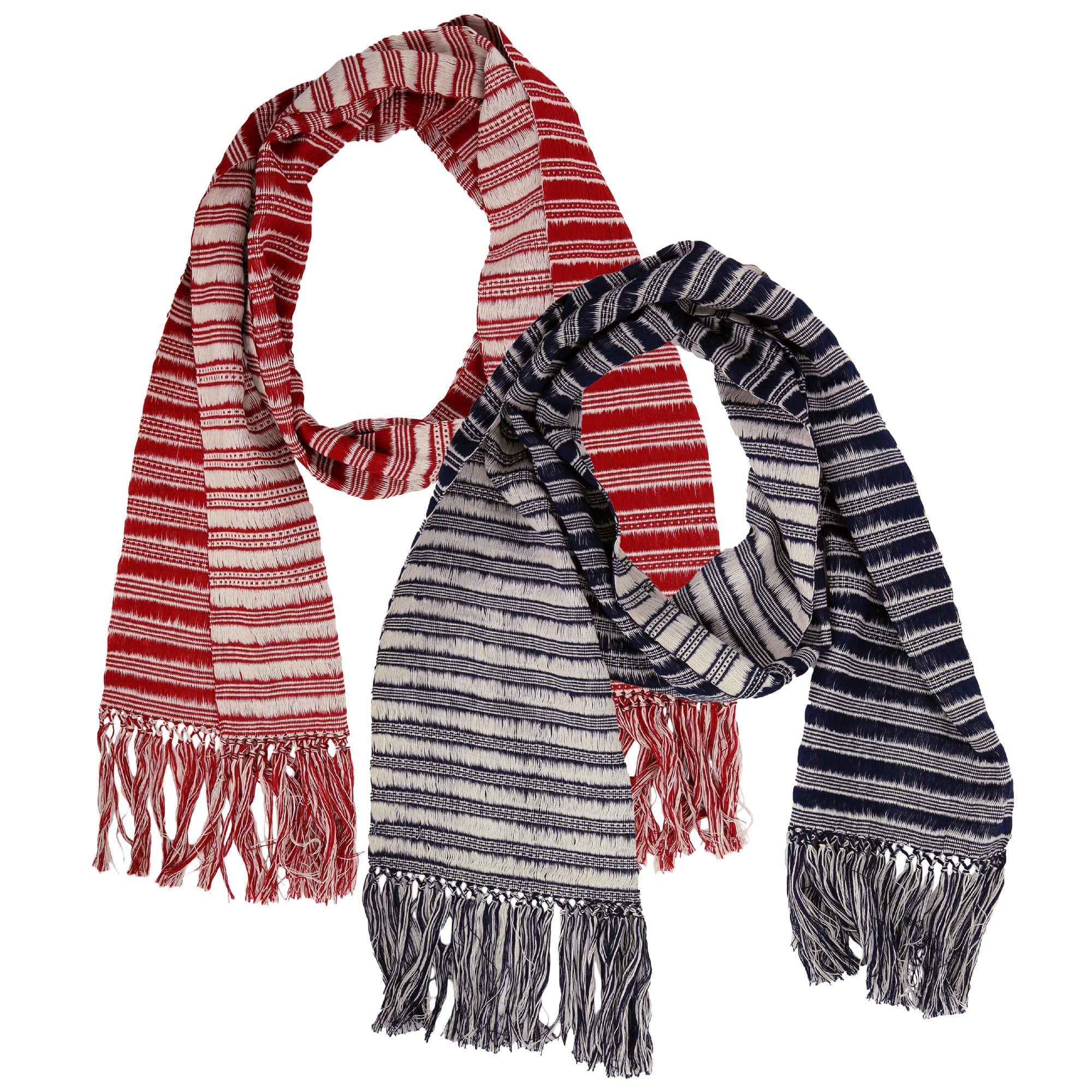 Chuwila Woven Cotton Scarf - Blue