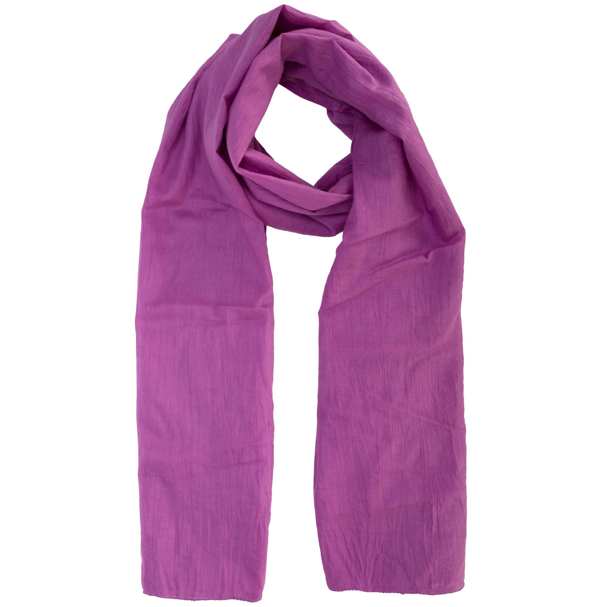 Classic Cotton Crinkle Scarf - Purple