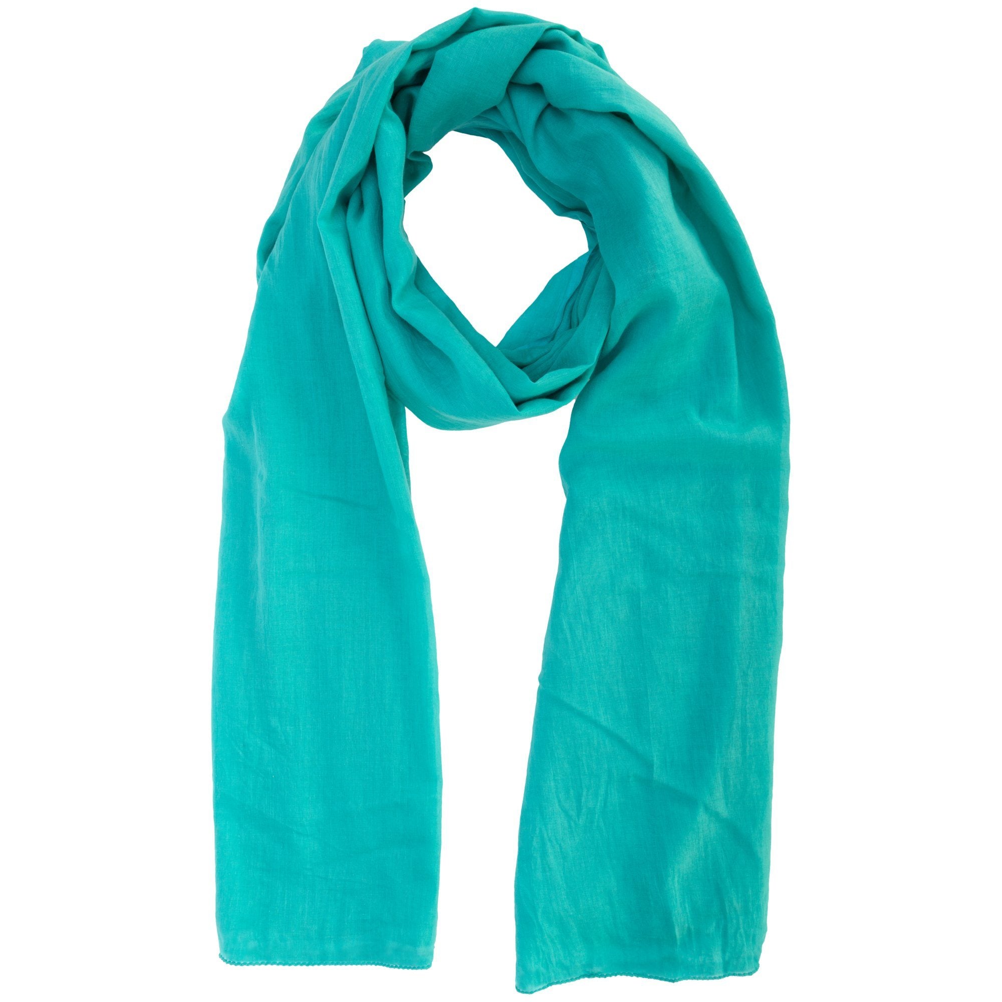 Classic Cotton Crinkle Scarf - Blue