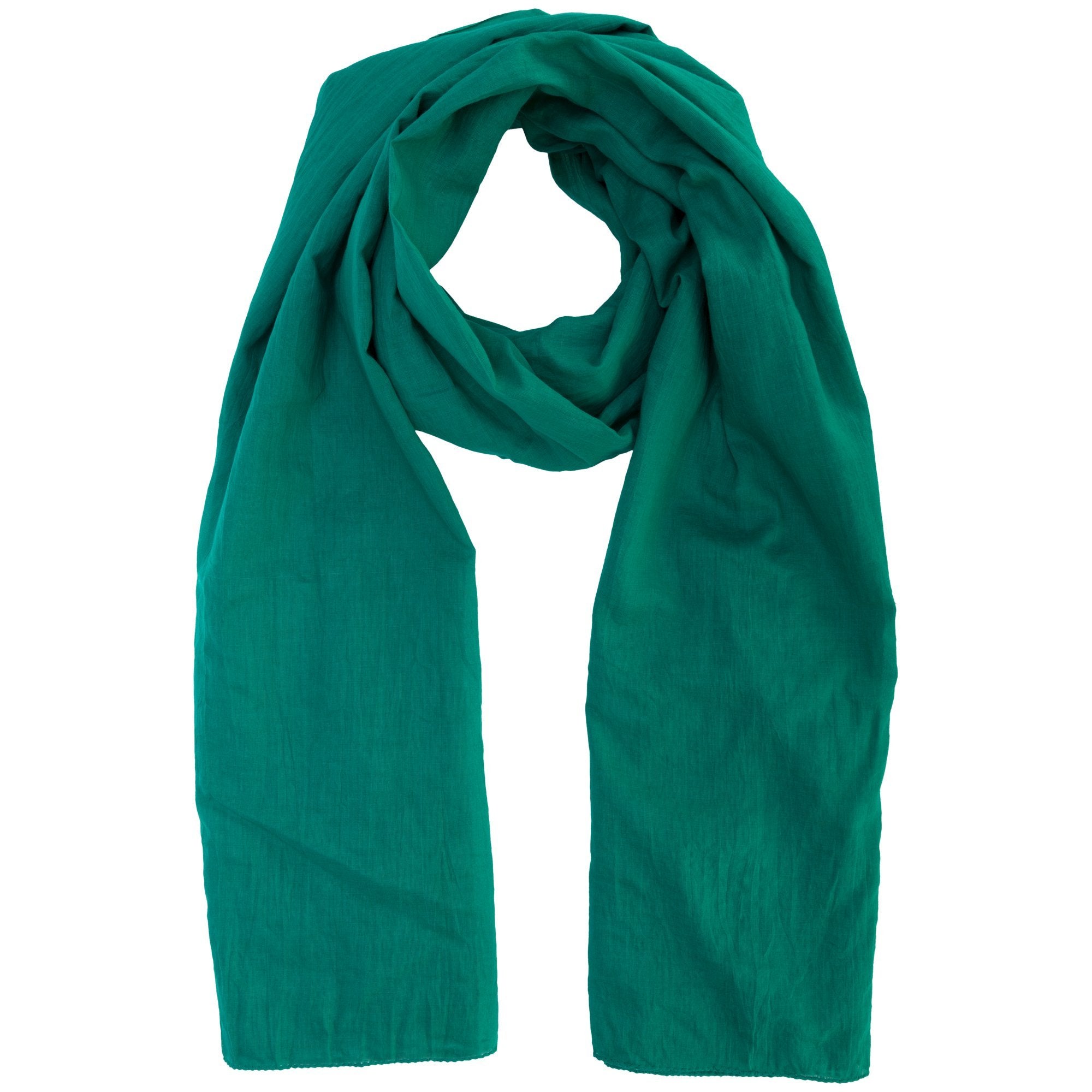 Classic Cotton Crinkle Scarf - Green