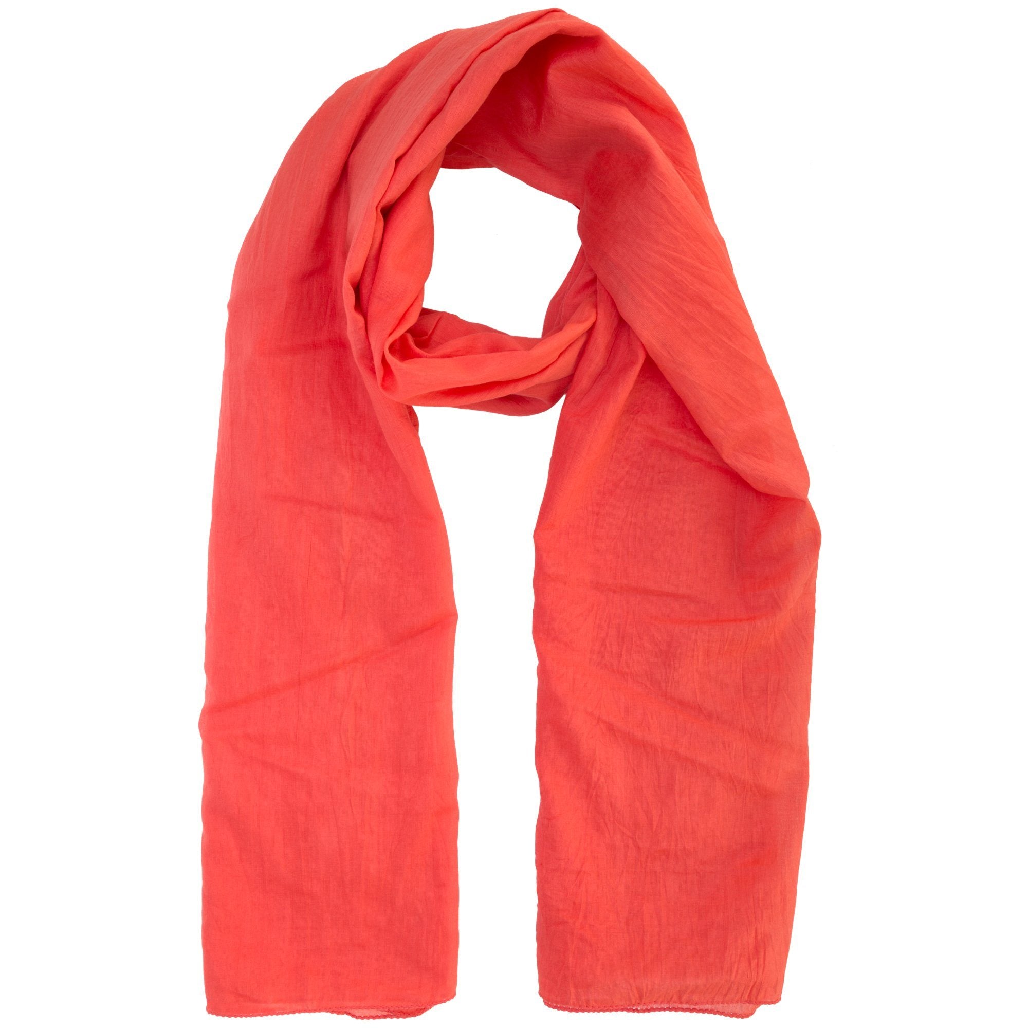 Classic Cotton Crinkle Scarf - Pink
