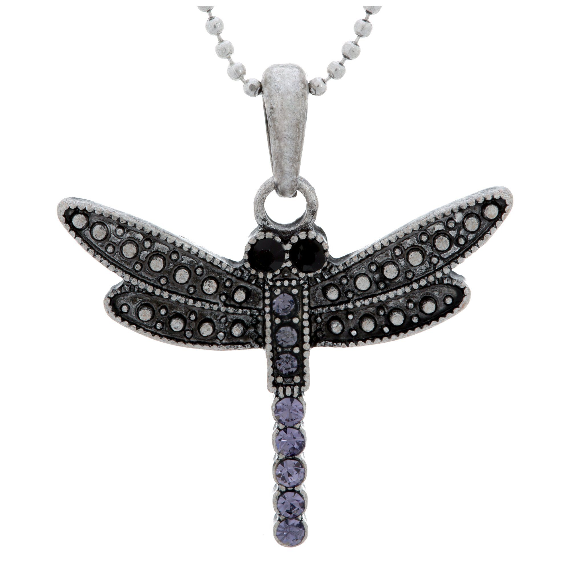 Colors Of Life Dragonfly Necklace - Purple