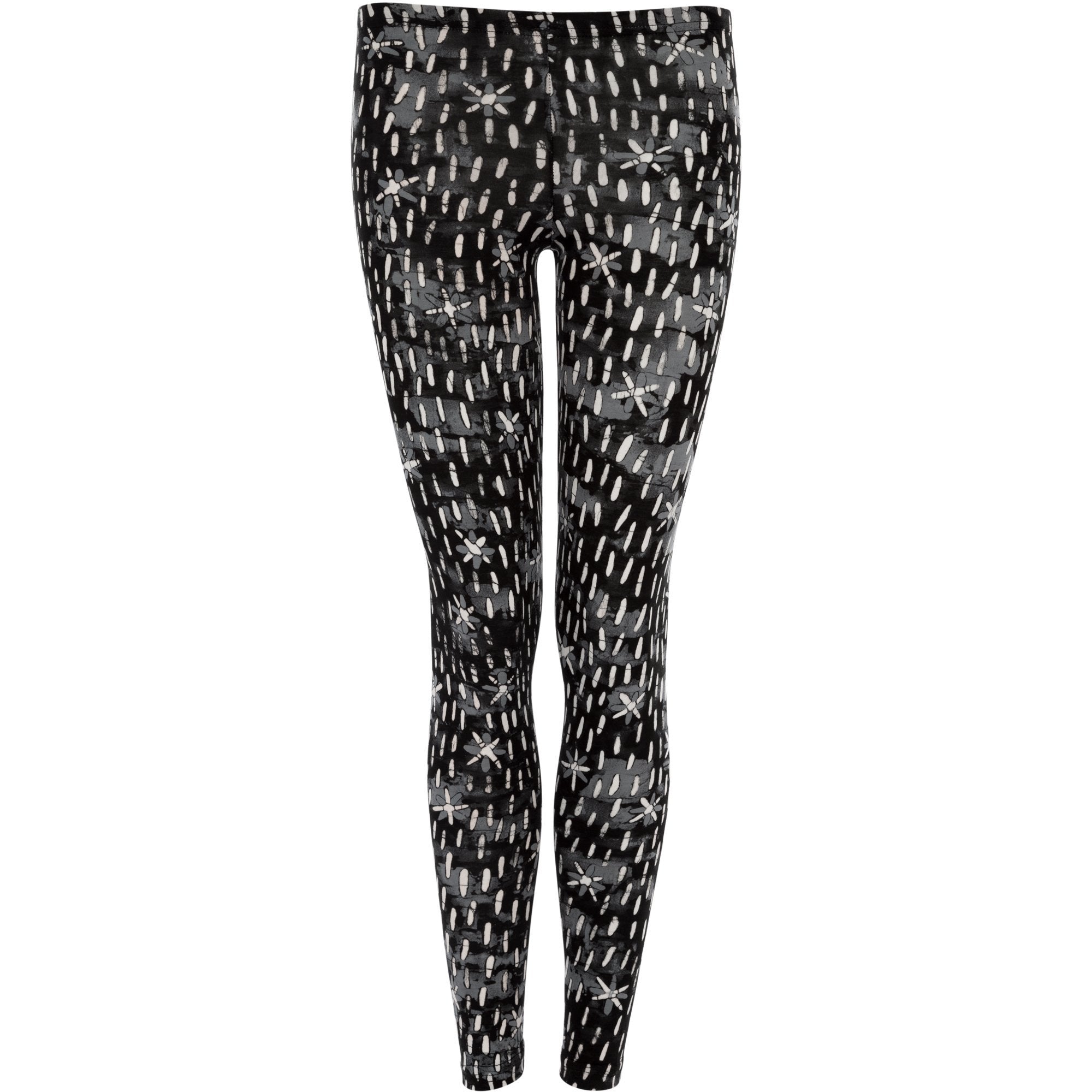 Cosmos Batik Leggings - Black & White - S