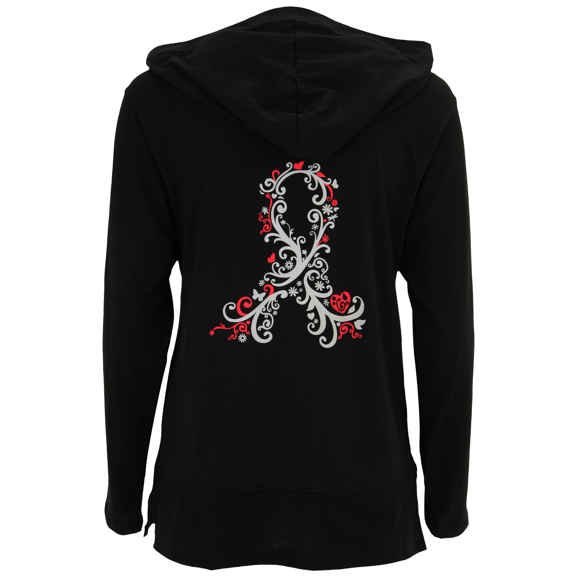 Diabetes Awareness Ribbon Lightweight Hooded Tunic