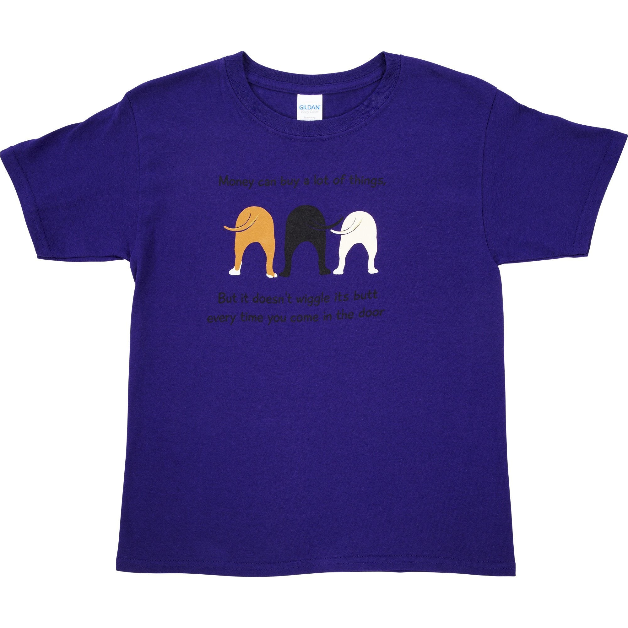 Dog Wiggle Youth Tee - Purple - XL