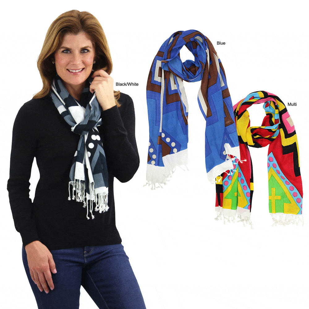 Elements Scarf - Blue & Brown