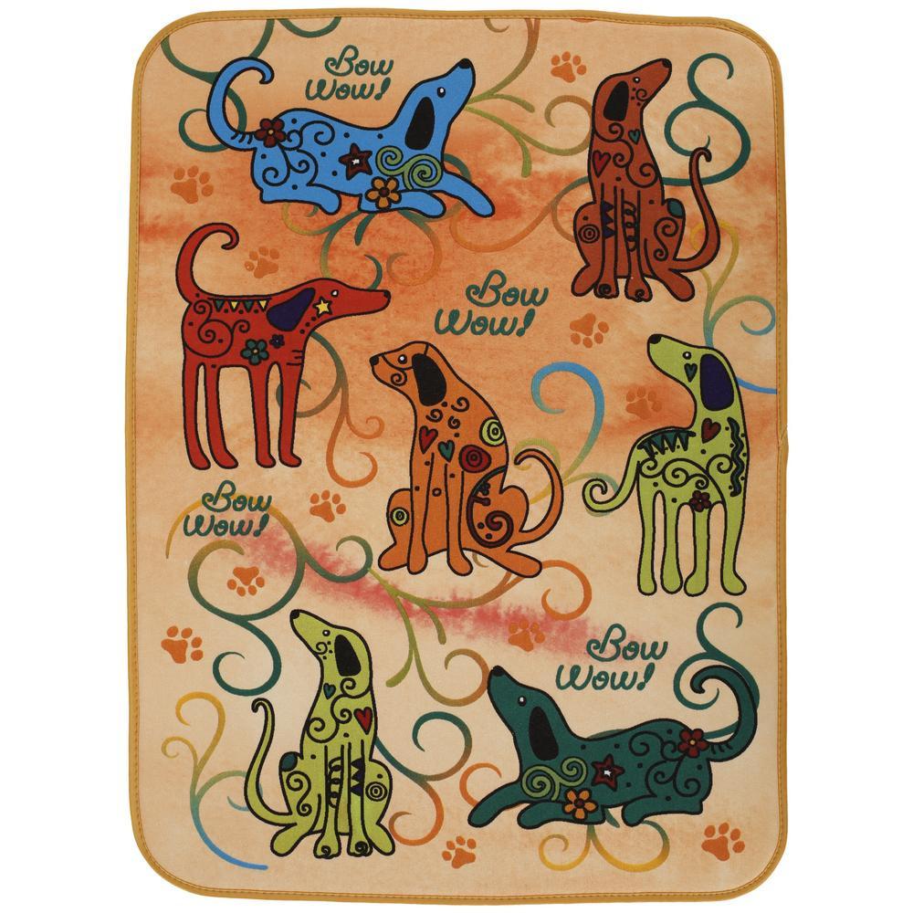 Festival Pets Microfiber Dish Drying Mat - Dog