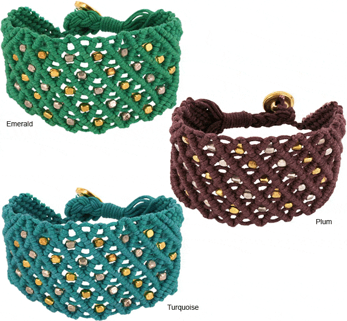 Free Spirit Crochet Cuff - Plum