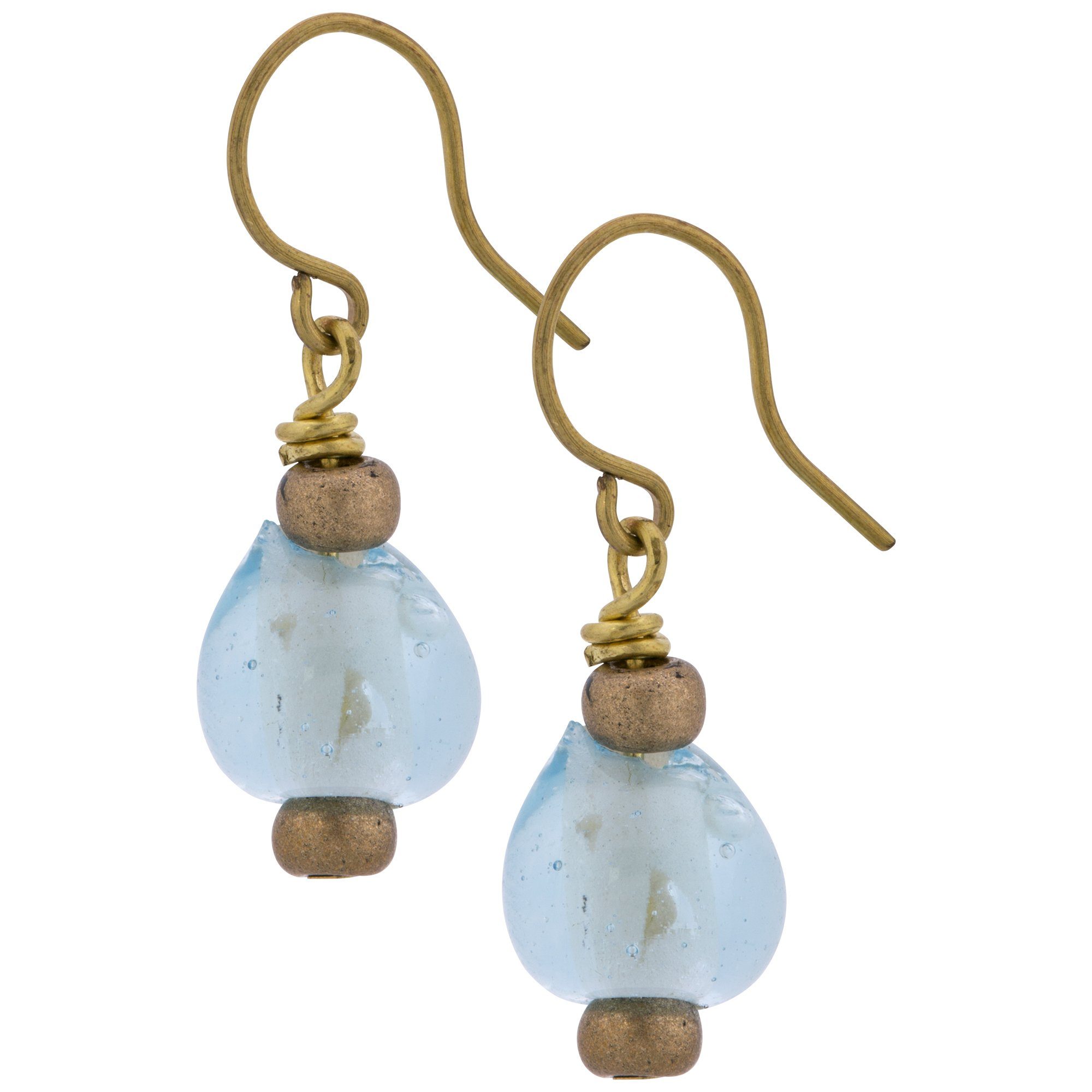 Glass Droplet Earrings - Turquoise