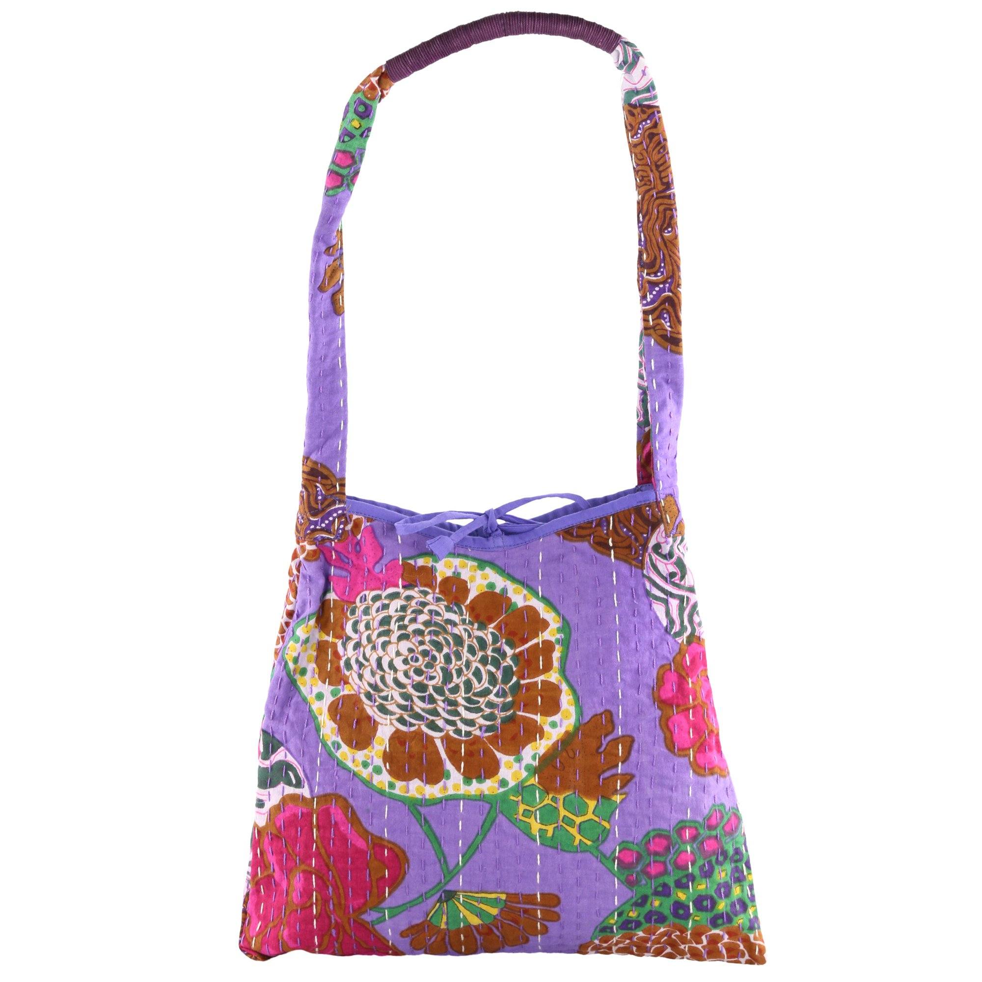 Hand Stitched Kantha Hobo Bag | GreaterGood