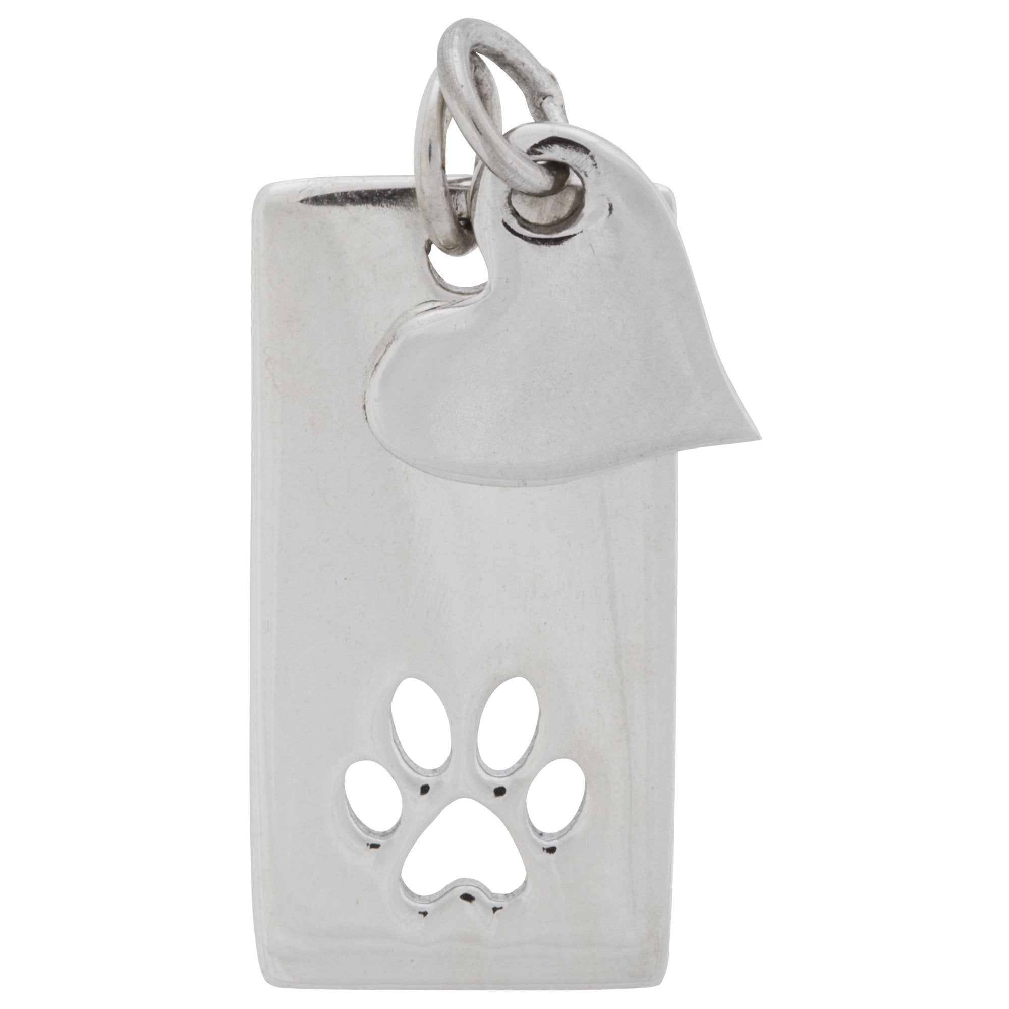 Heart & Paw Sterling Necklace - Pendant Only