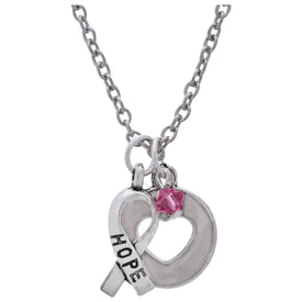 Pink Ribbon LUXE Gold Awareness Necklace breast cancer survivor gift –  RANOLA