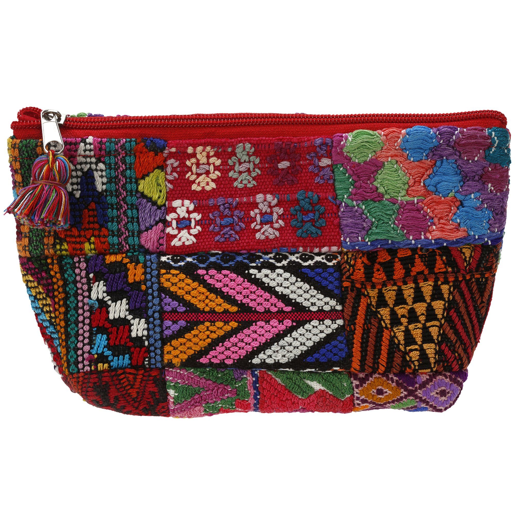 Huipil Patchwork Cosmetic Bag - Pink