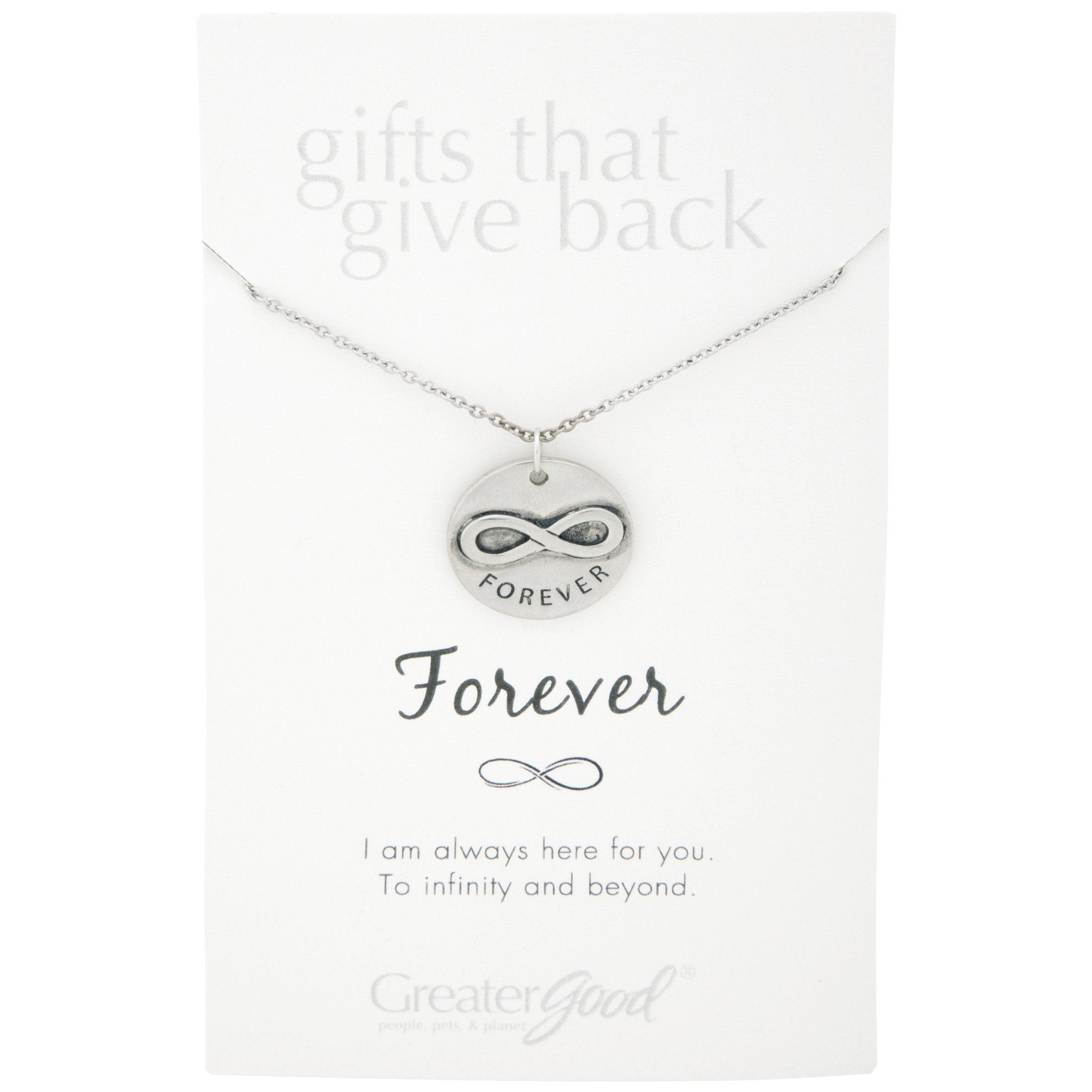 Infinite Strength Of Love Pewter Necklace - Circle