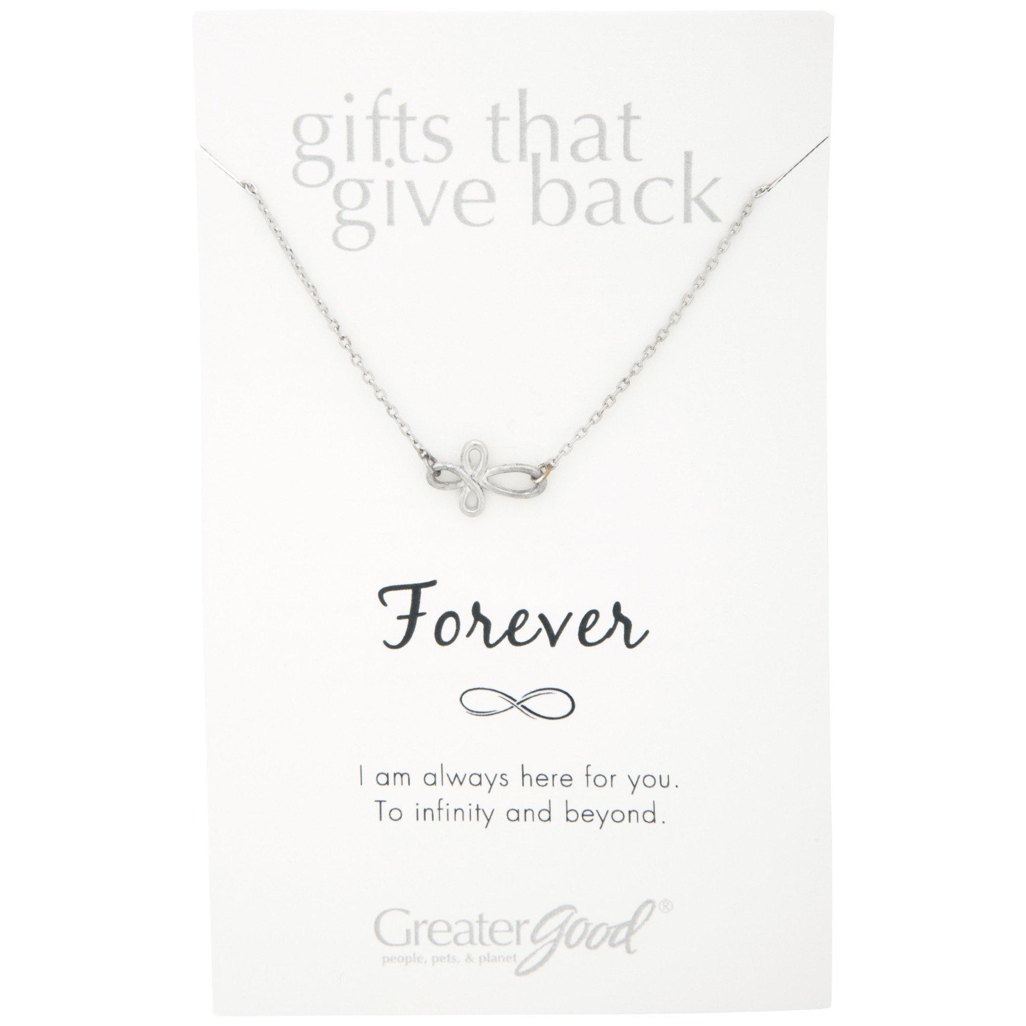 Infinite Strength Of Love Pewter Necklace - Cross