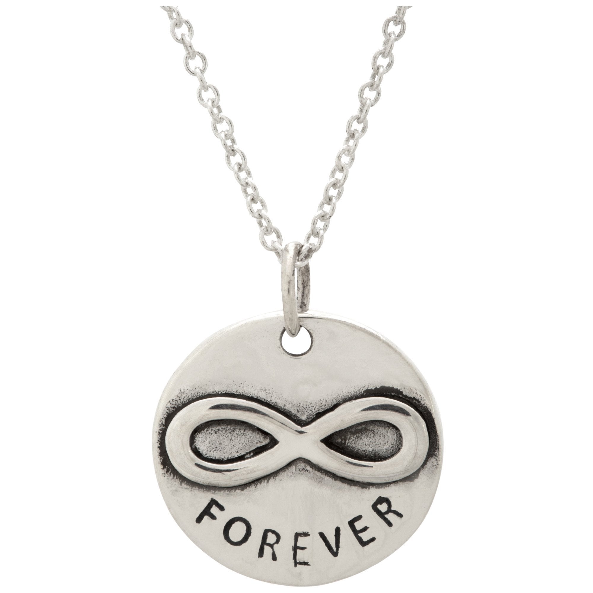 Linked Forever Sterling Necklace - Circle Pendant