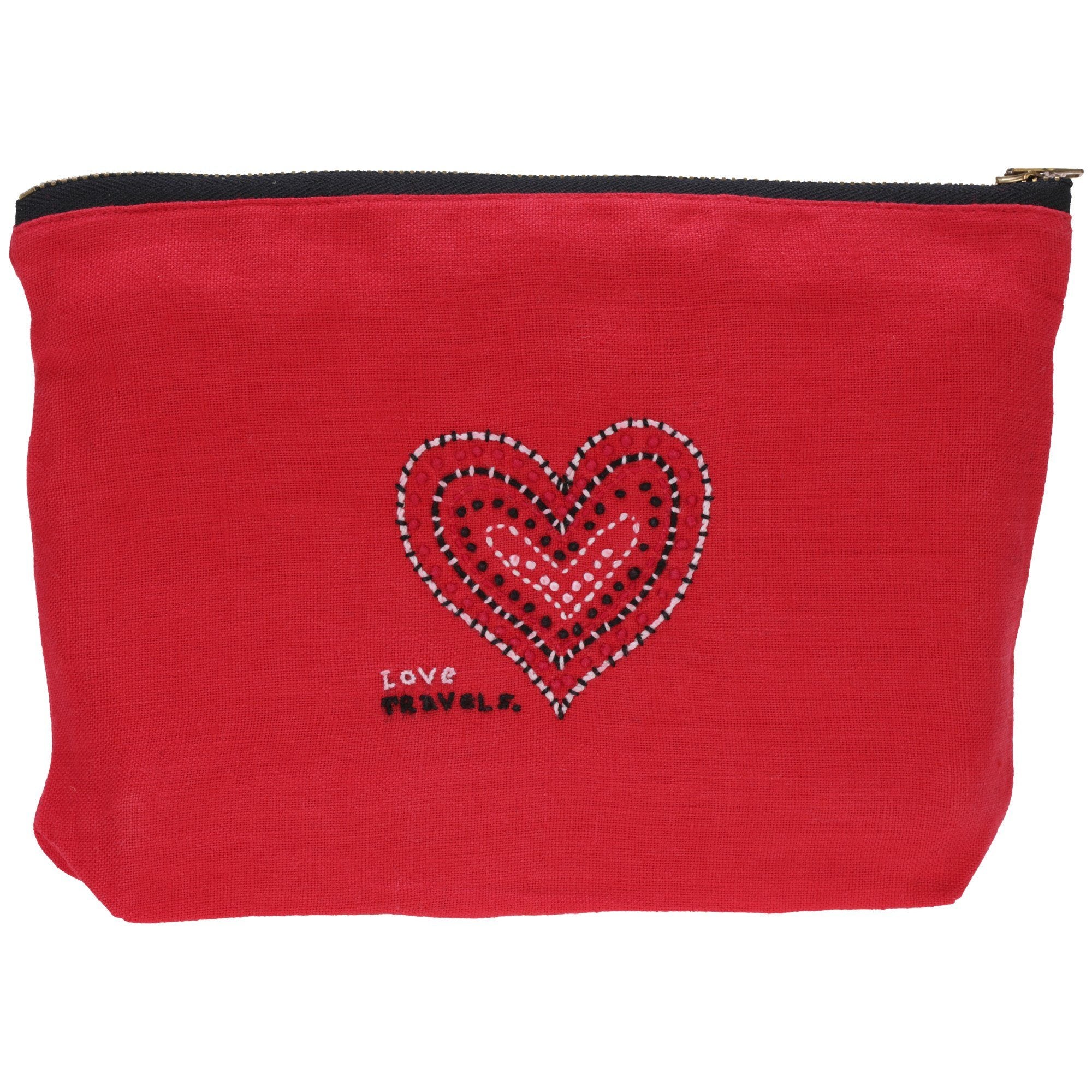 Love Travels Pouch - Red