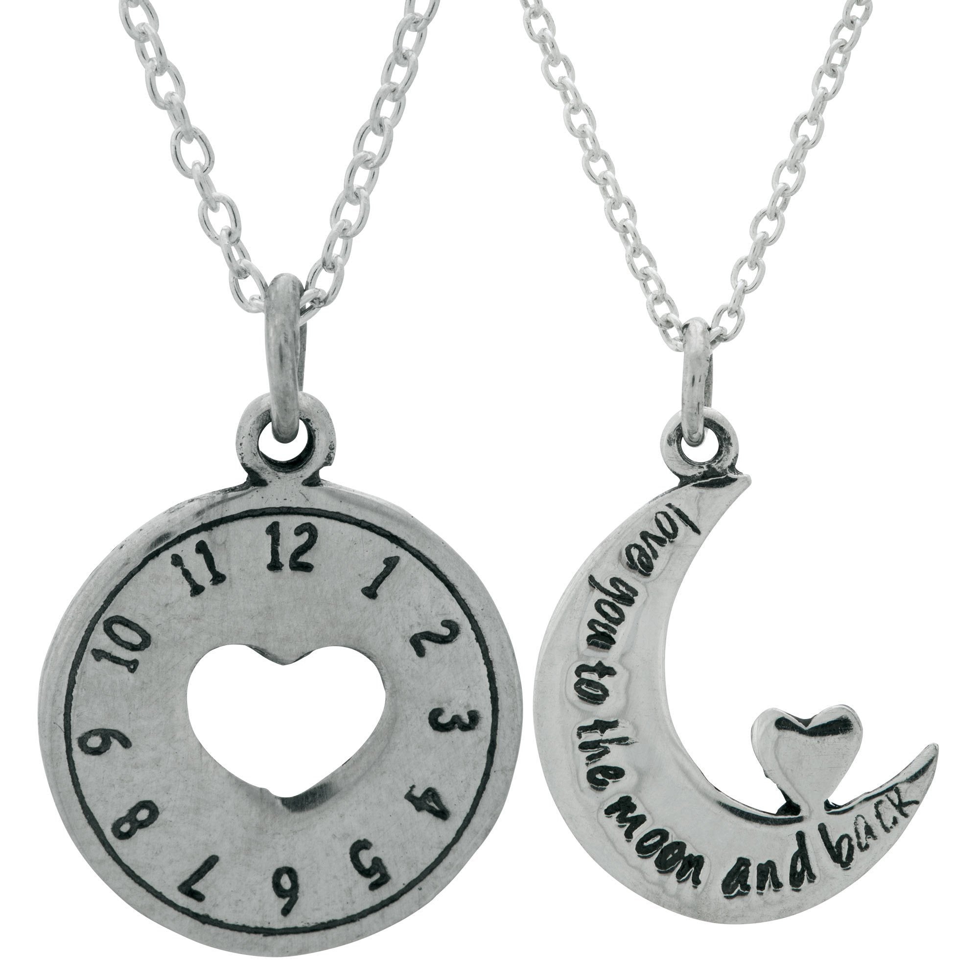 Love You Always Sterling Necklace - Clock Face