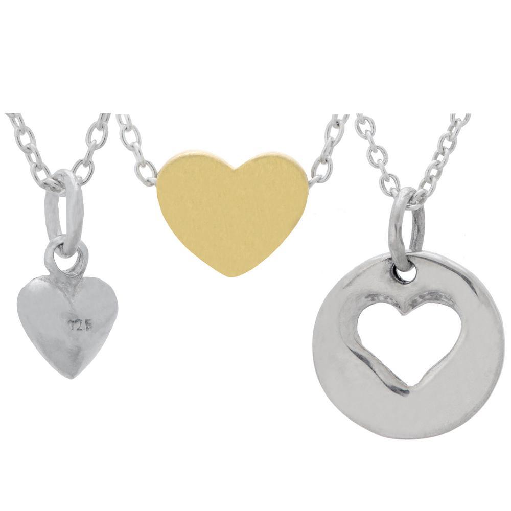Lucky Heart Sterling Necklace - Heart Of Gold