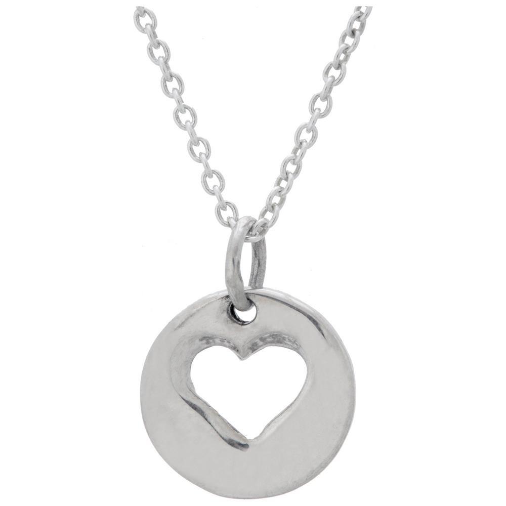 Lucky Heart Sterling Necklace - Outline