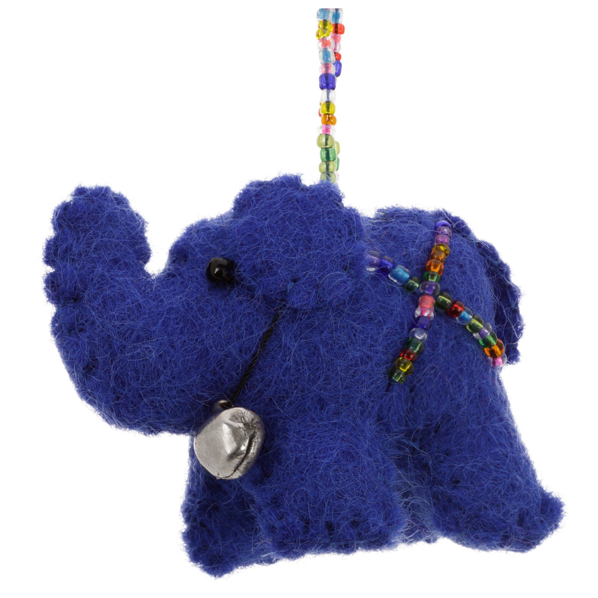 Lucky Little Elephant Ornament - Blue