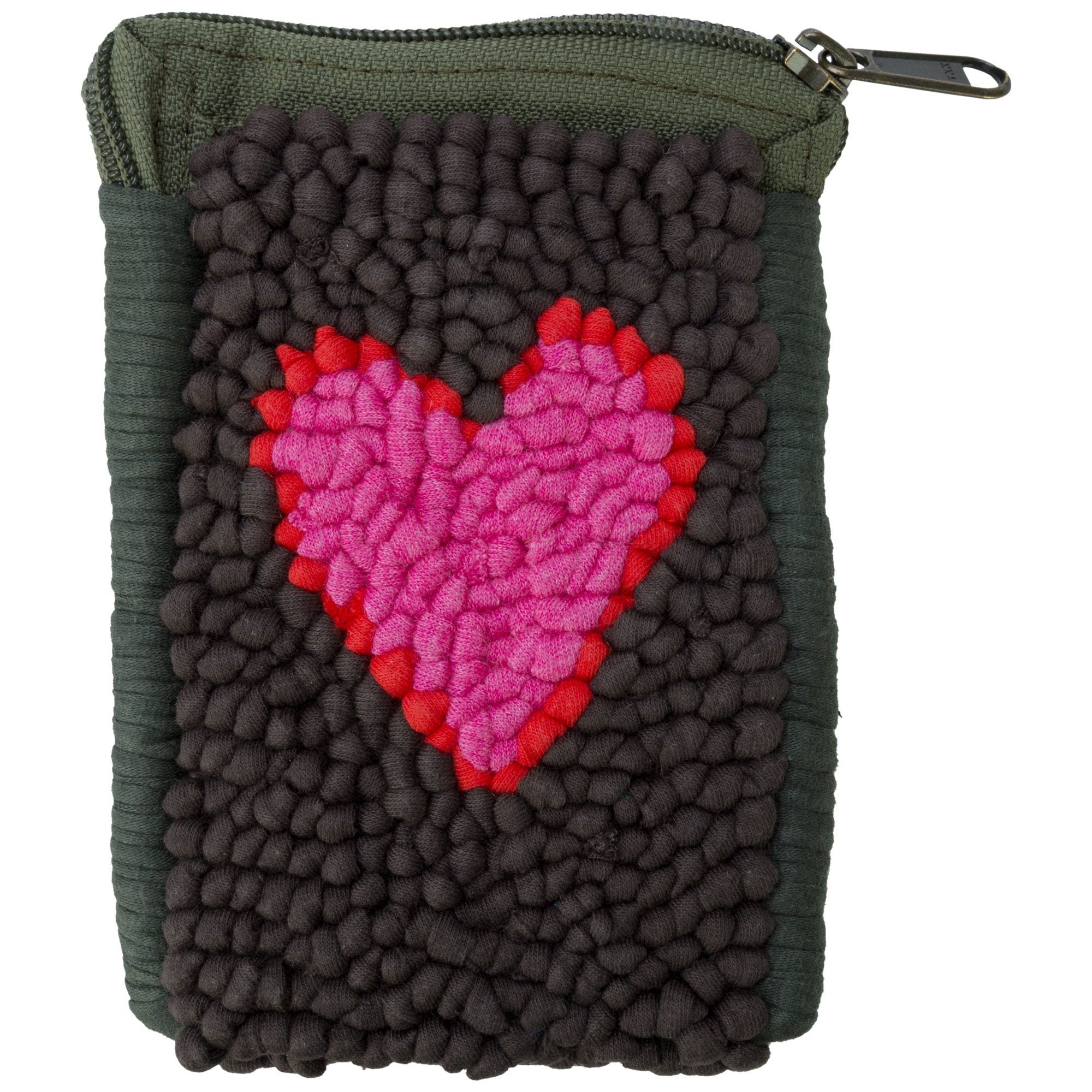 Mielie Gadget Pouch - Heart - Pink/Brown