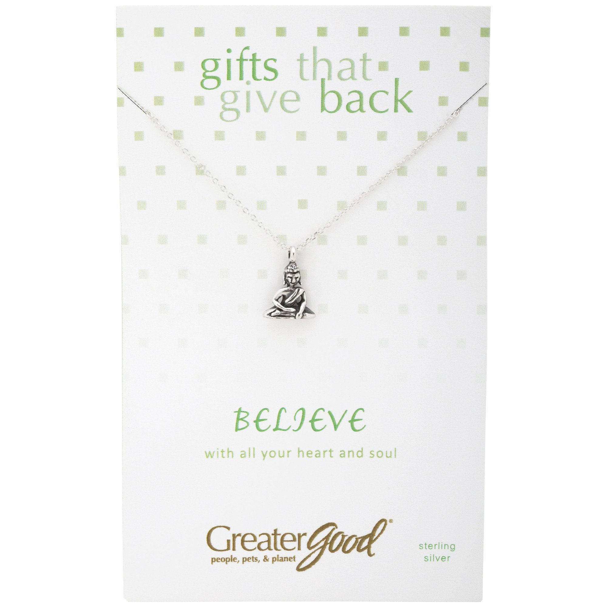 Mindful Living Sterling Necklace - Believe