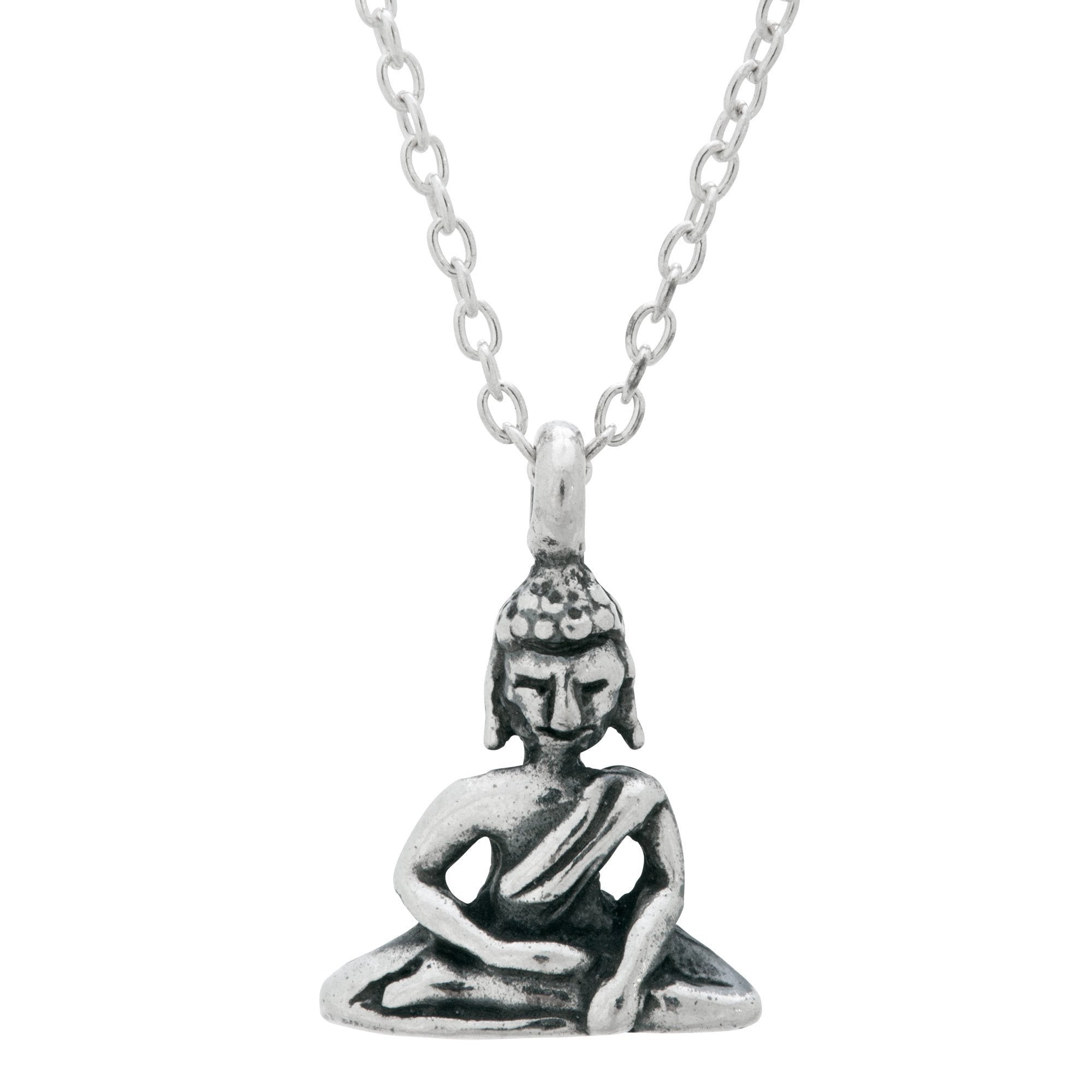 Mindful Living Sterling Necklace - Buddha